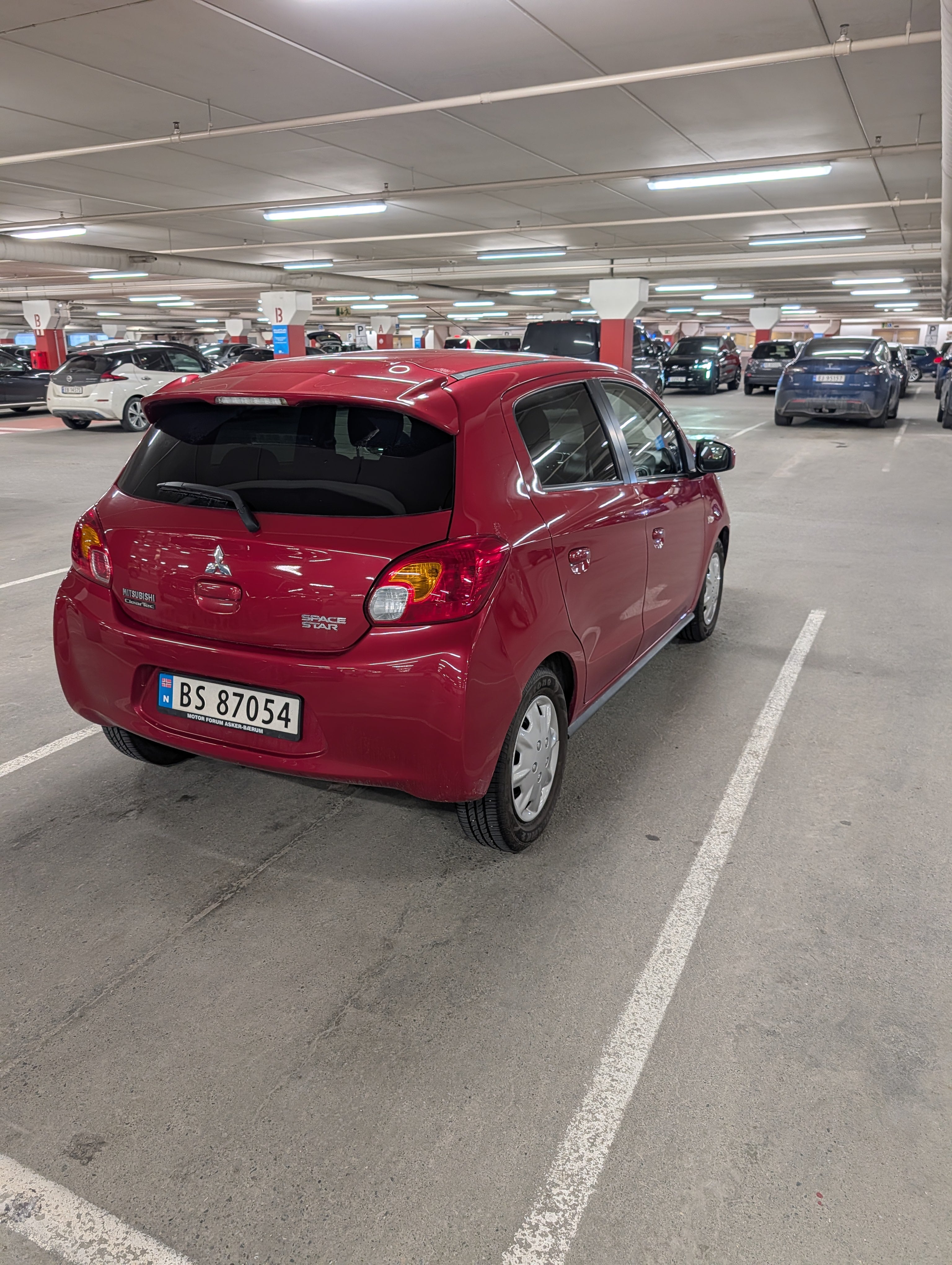 Mitsubishi Space Star med Babysete