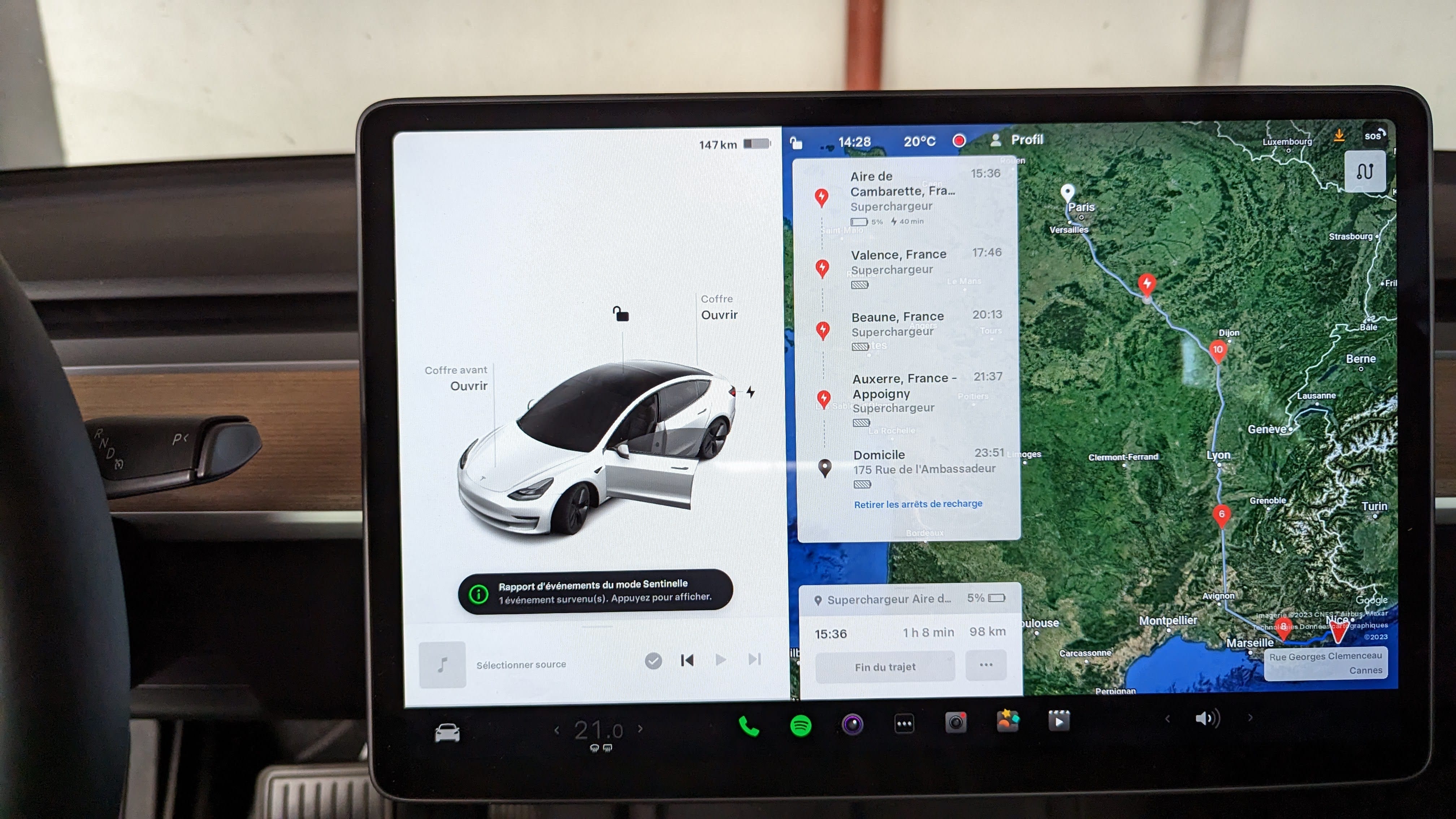 Tesla Model 3 Propulsion (300-420 Kms d'autonomie) avec Régulateur de vitesse