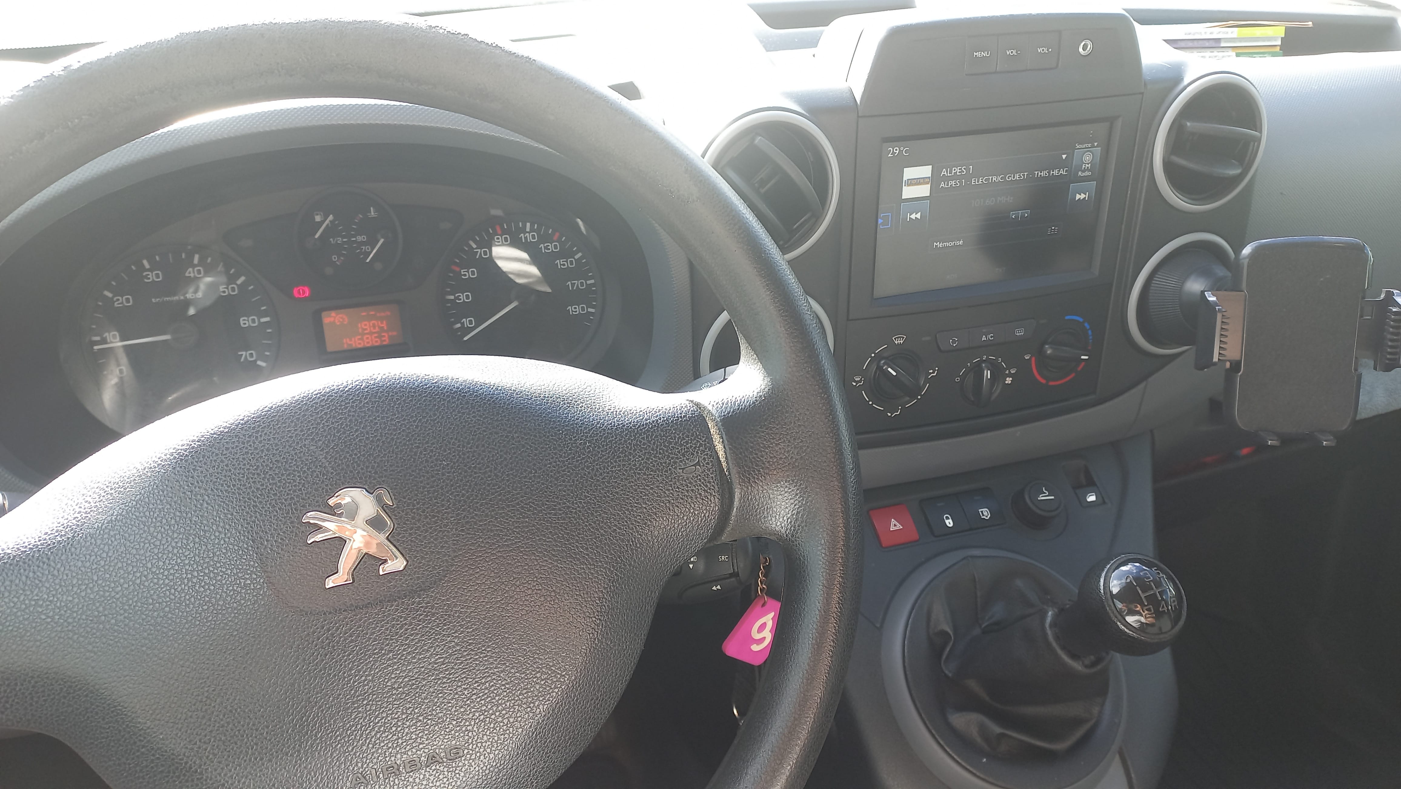 Peugeot Partner 3 places - 1.6HDI 100cv avec GPS