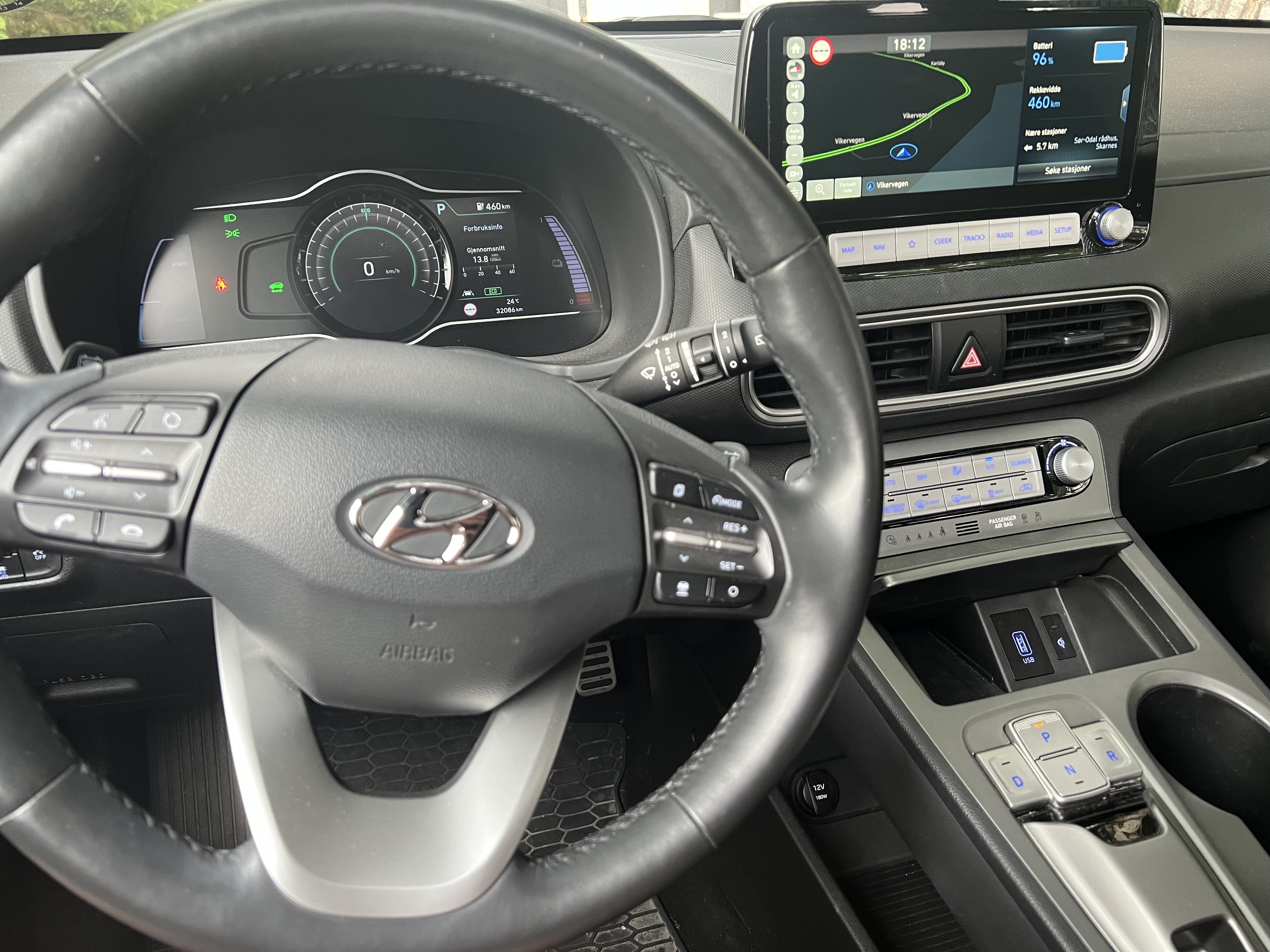 Hyundai Kona Electric med Cruisekontroll