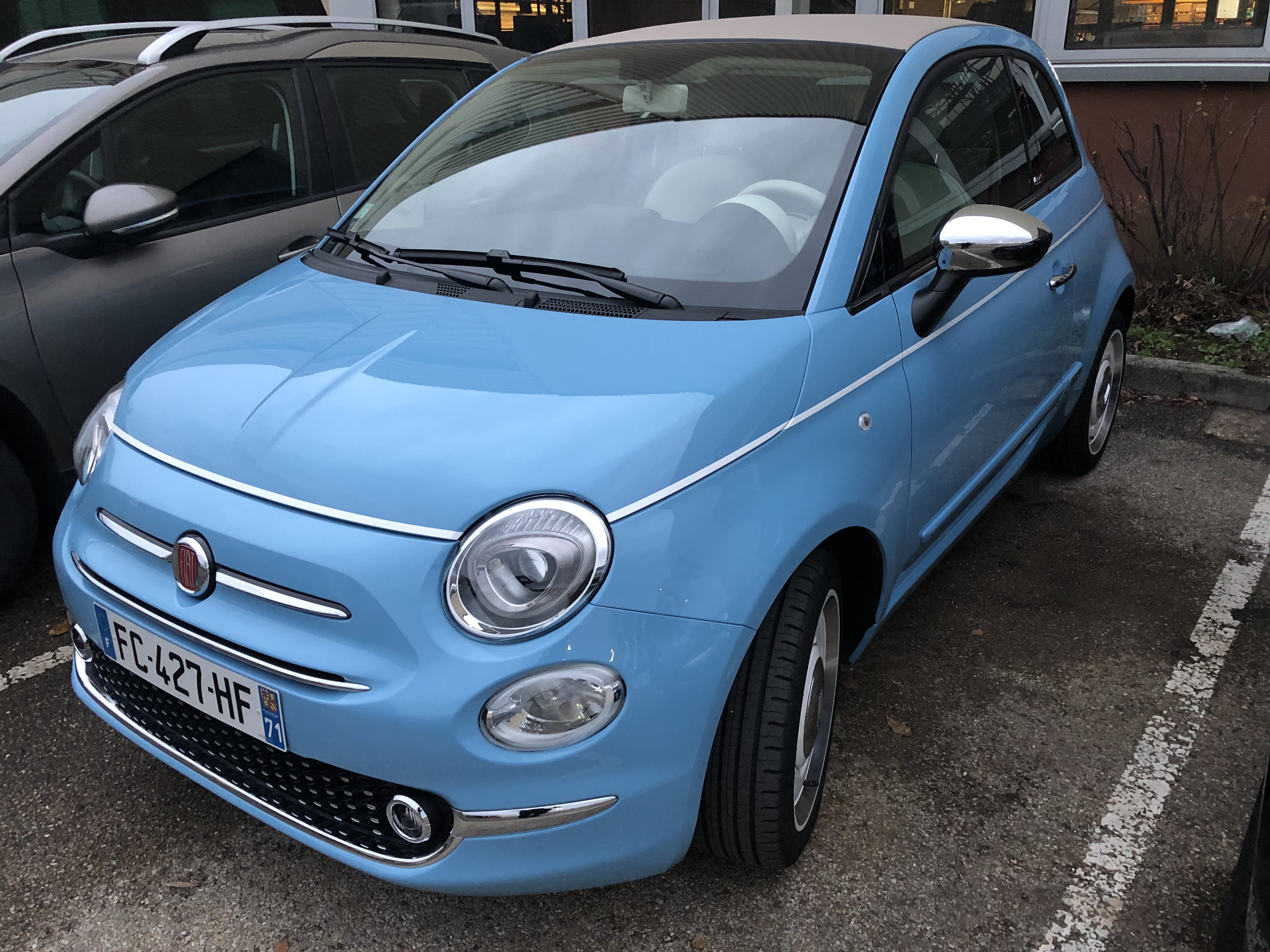 Fiat 500 C 1.2 69cv série limitée spiaggina  cabriolet gps, 2018, Essence 95