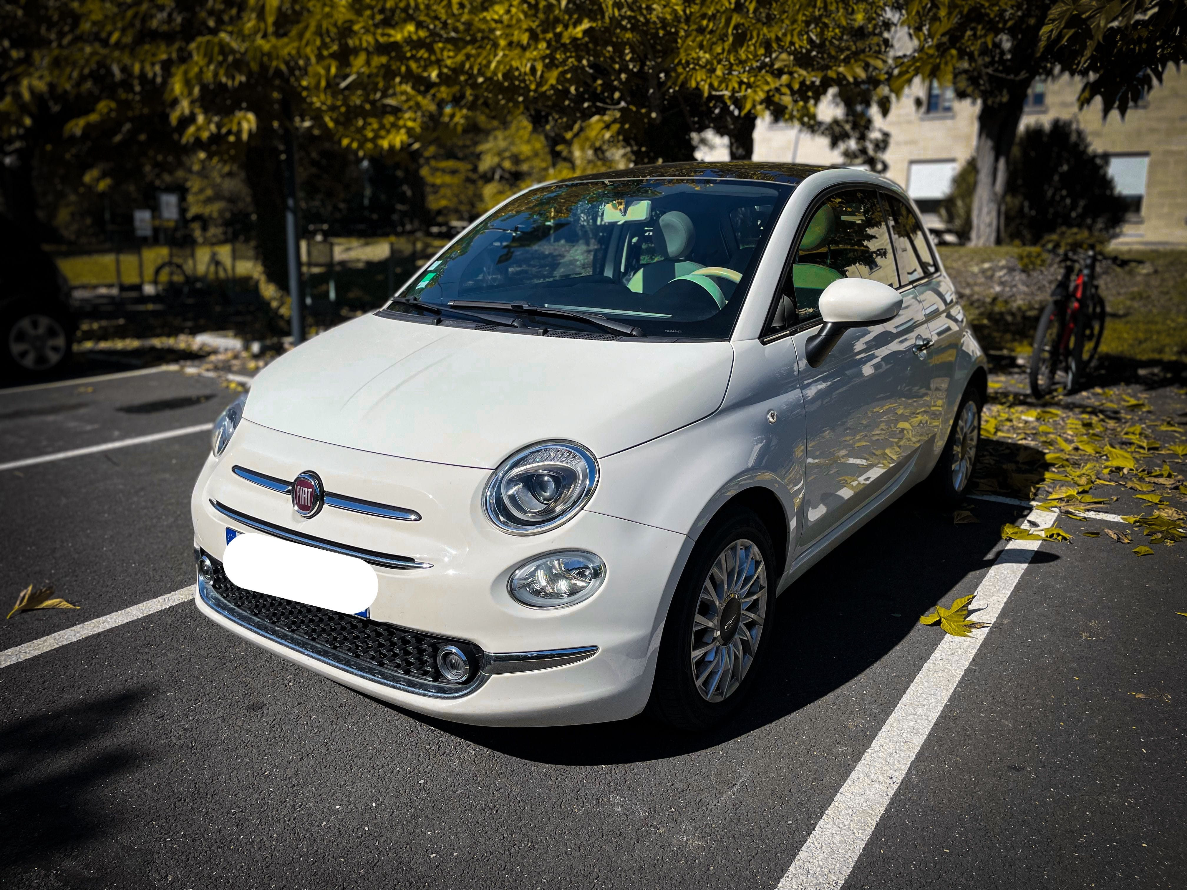 Fiat 500 . Gare Saint-Jean . Parking privé, place dédiée ., 2019, Essence 98