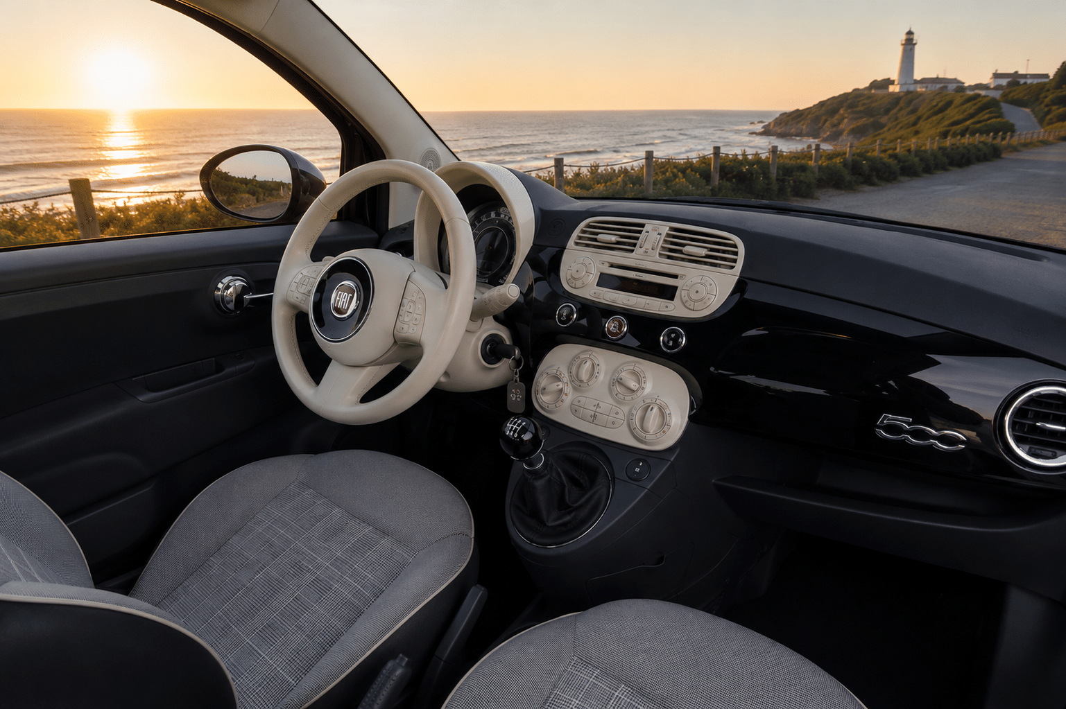 Fiat 500 C Cabriolet • Clim • Aéroport Biarritz avec Audio Bluetooth
