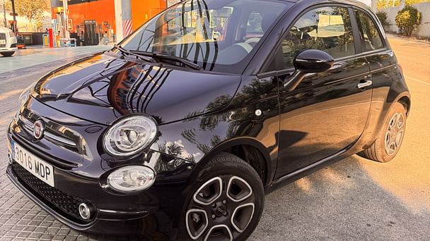 Fiat 500 con Cadenas para la nieve