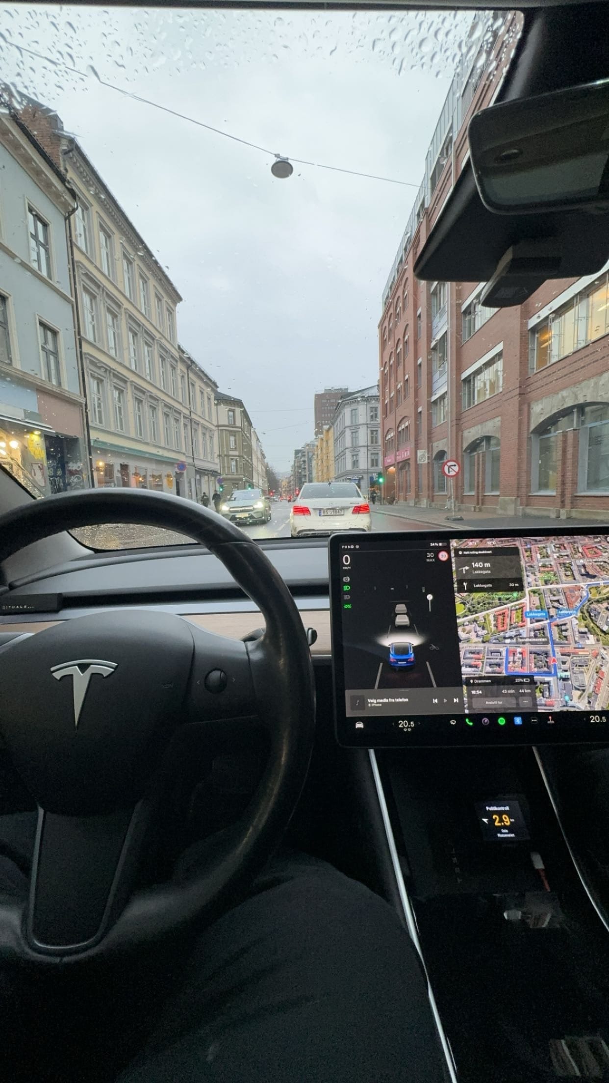 Tesla Model 3 Long Range med Cruisekontroll
