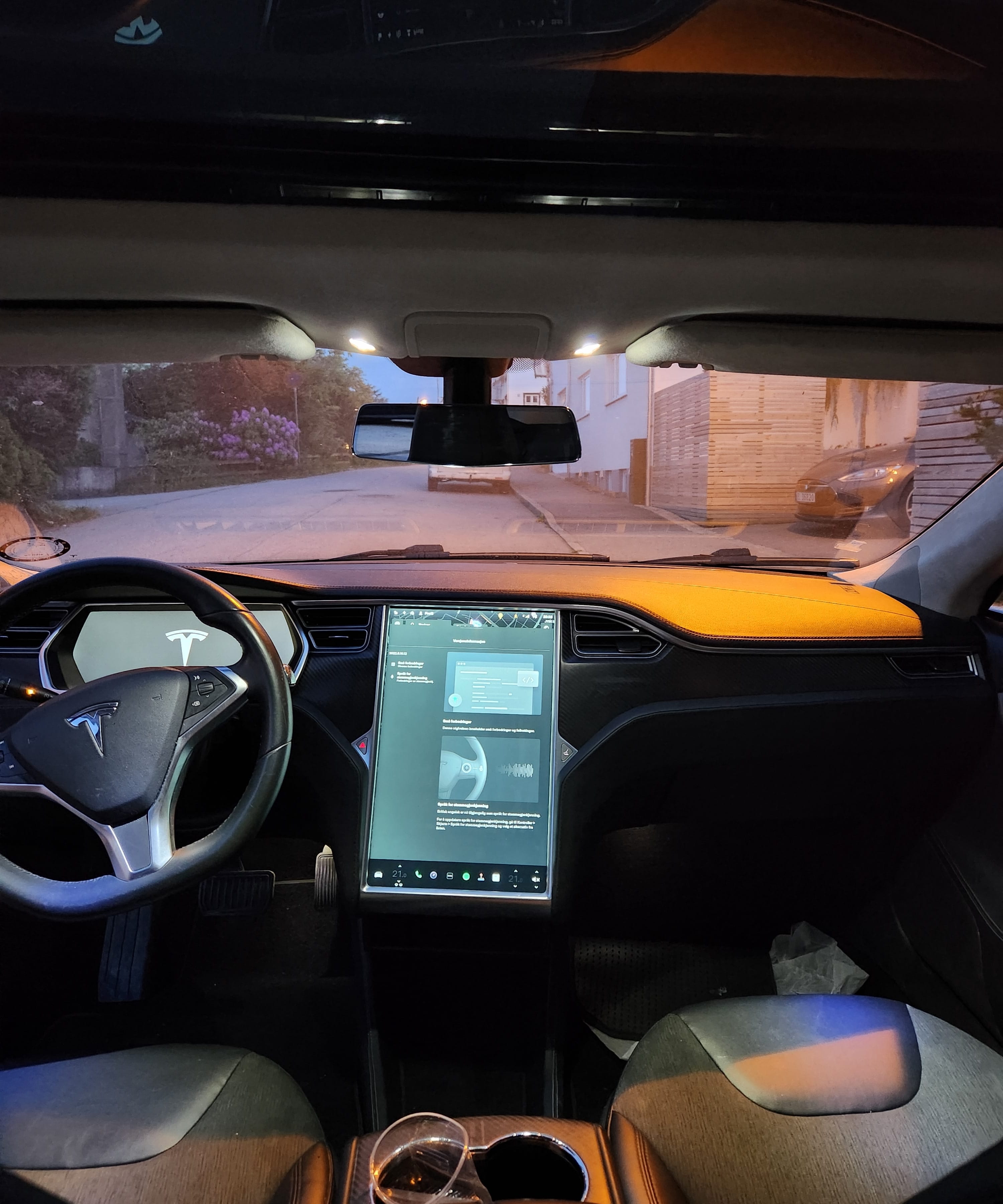 Tesla Model S with Cruise control