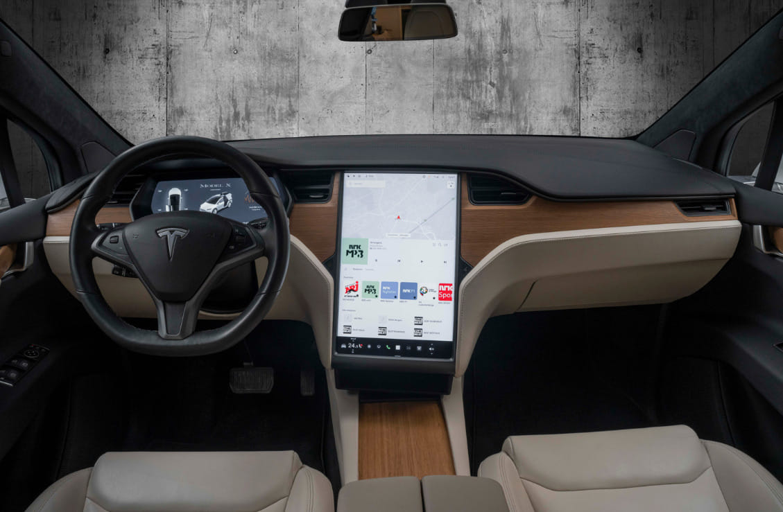 Tesla Model X 100D Long Range Raven med GPS