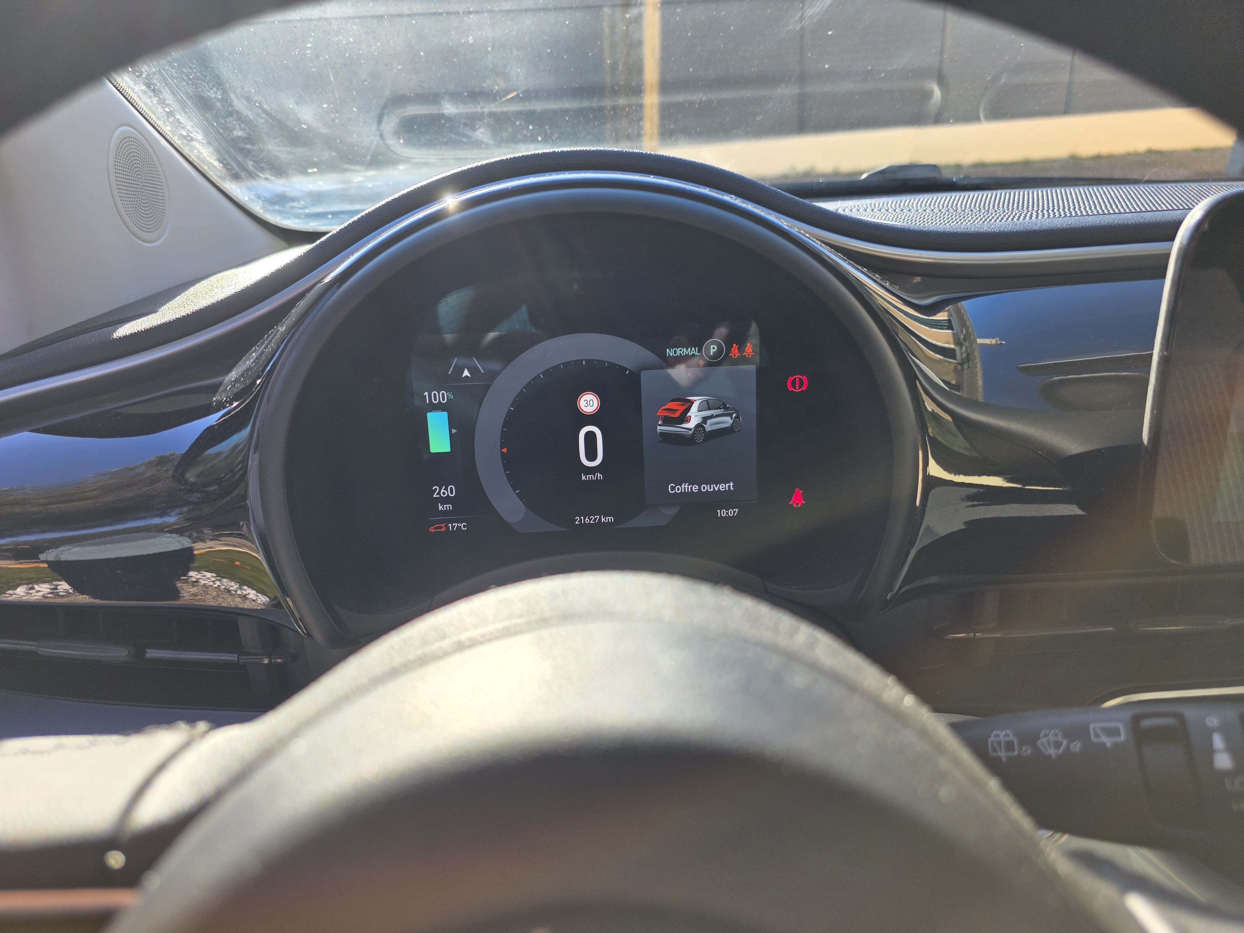 Fiat 500e avec Apple CarPlay