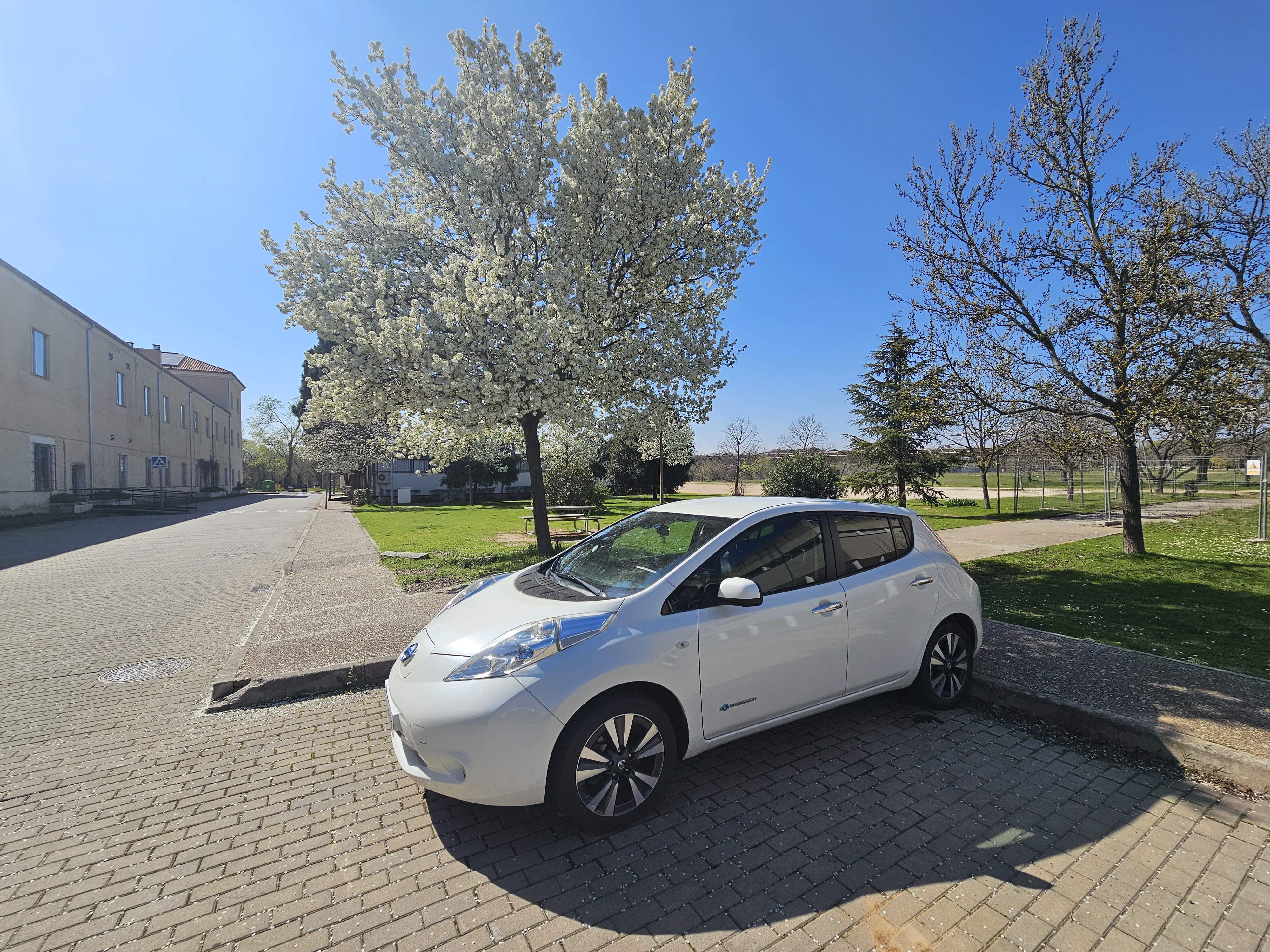 Nissan Leaf con Cadenas para la nieve