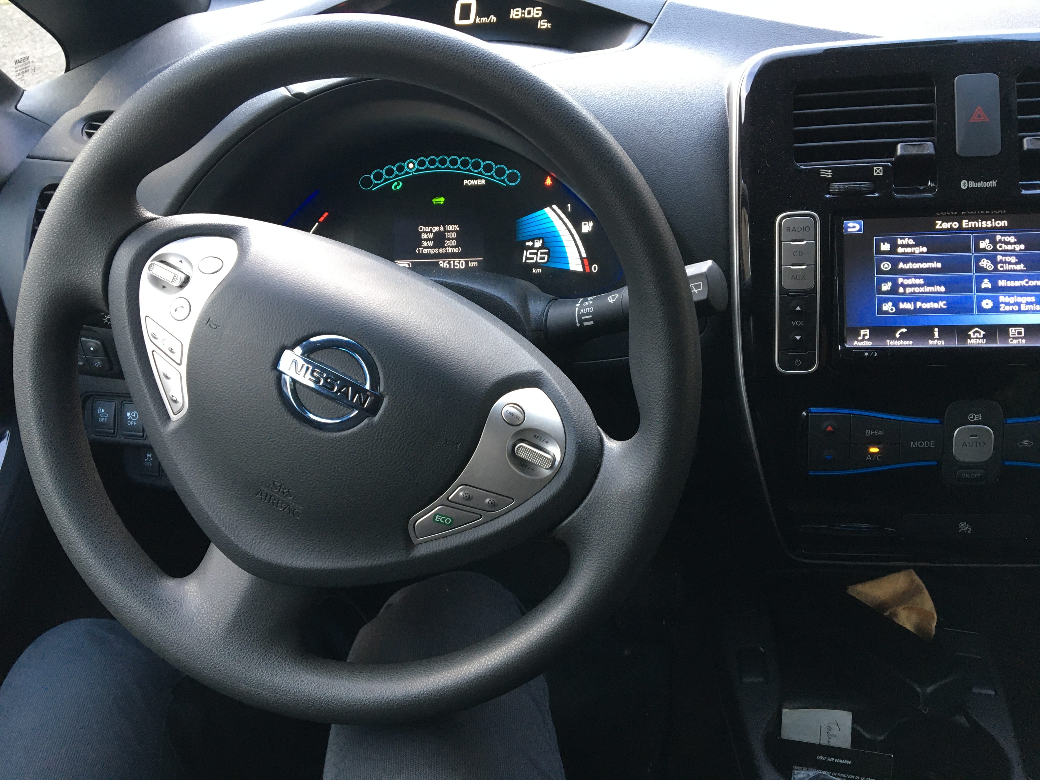 Nissan Leaf avec GPS