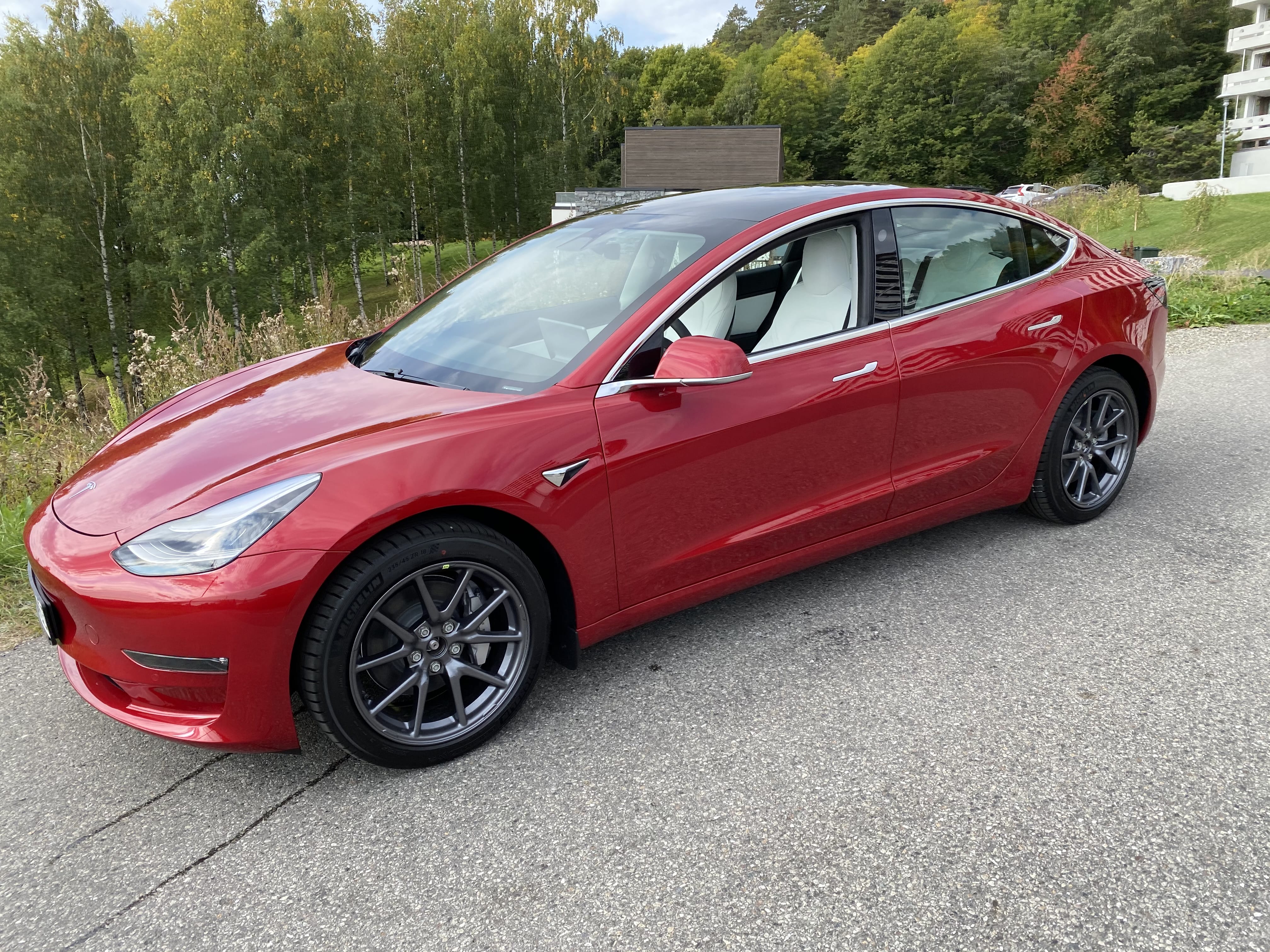 Tesla Model 3 med Cruisekontroll