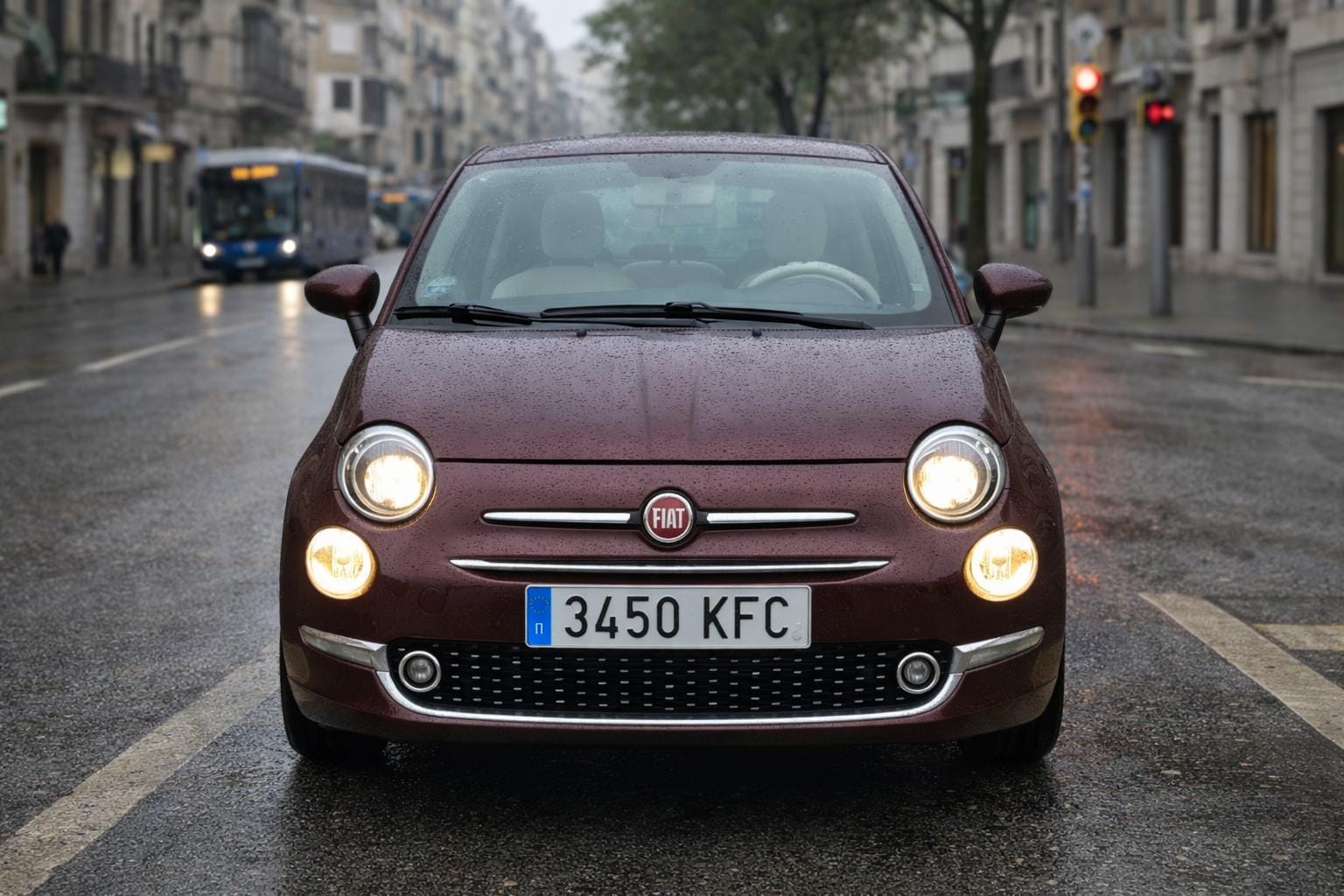 Fiat 500 con Silla infantil