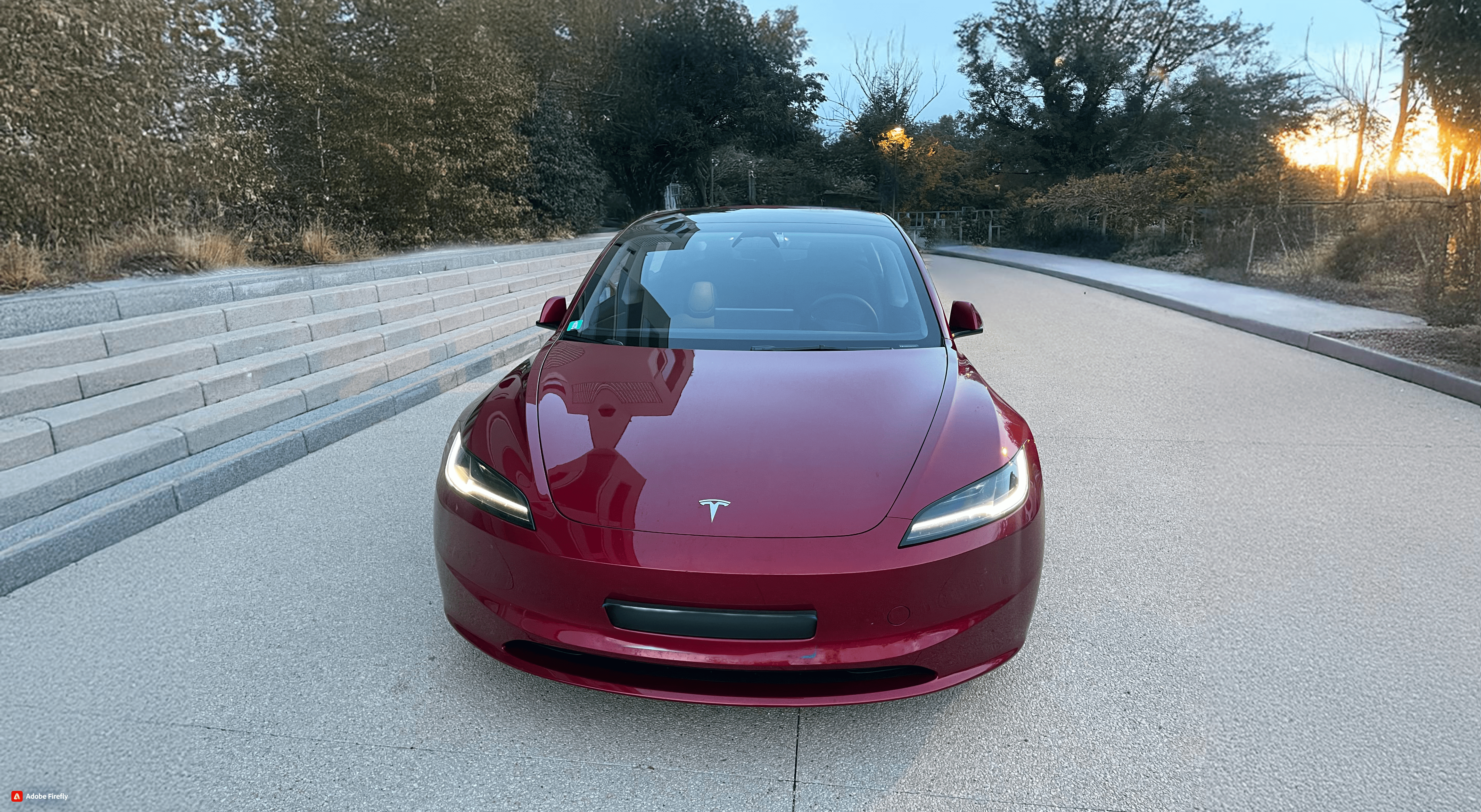 Tesla Model 3 avec GPS