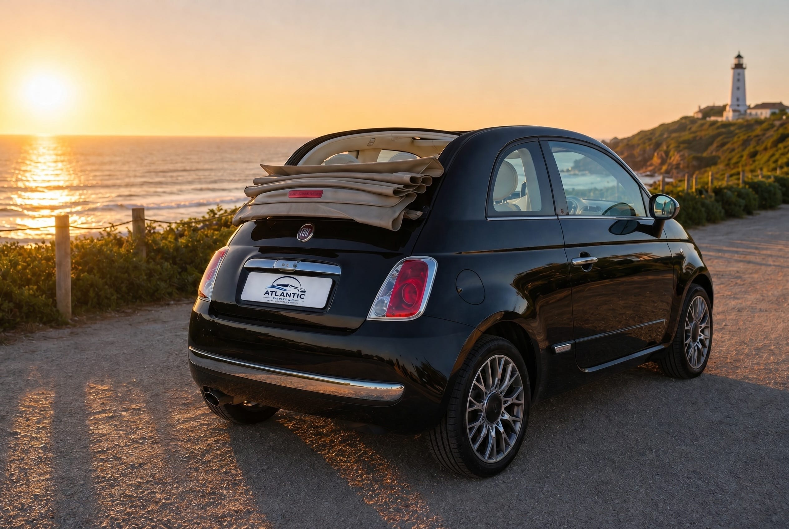 Fiat 500 C Cabriolet • Clim • Aéroport Biarritz avec Climatisation