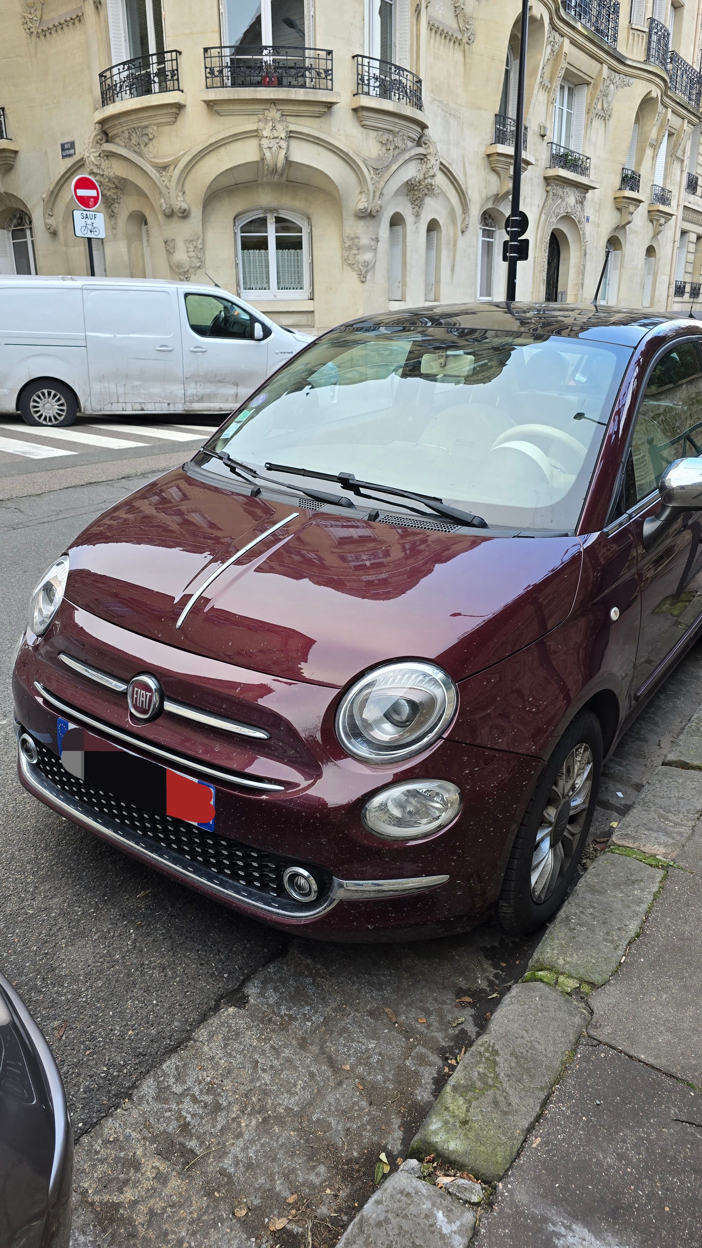 Fiat 500 avec Siège bébé