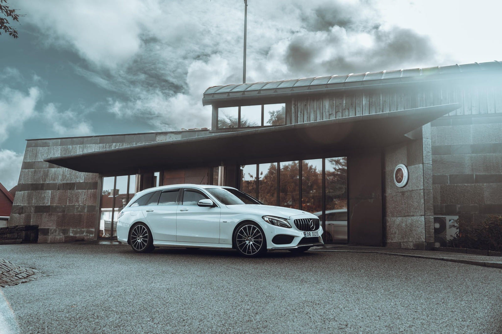 Mercedes-Benz C350e with Snow tires
