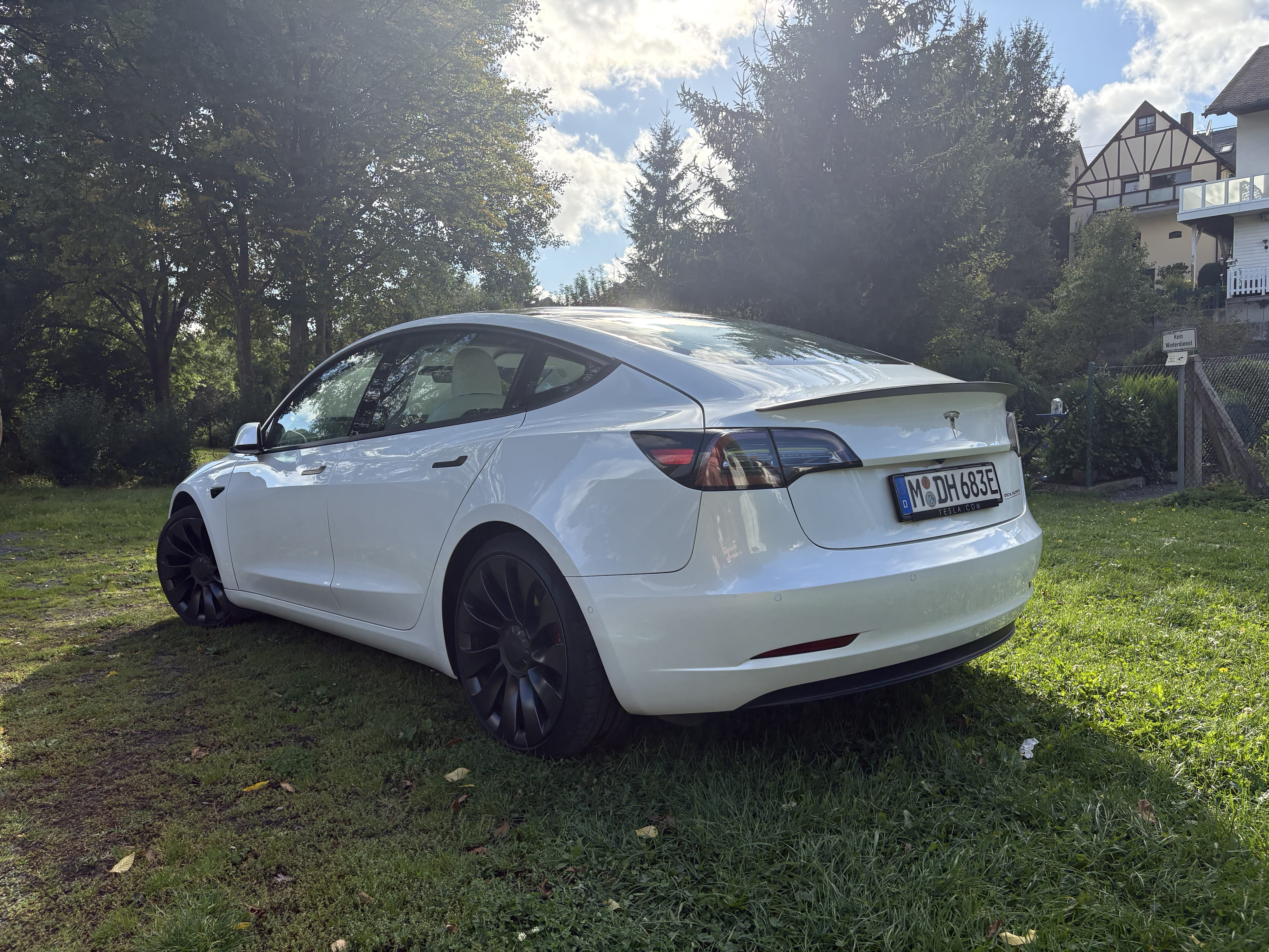 Tesla Model 3 Performance weiss/ weiss mit Navigationsgerät