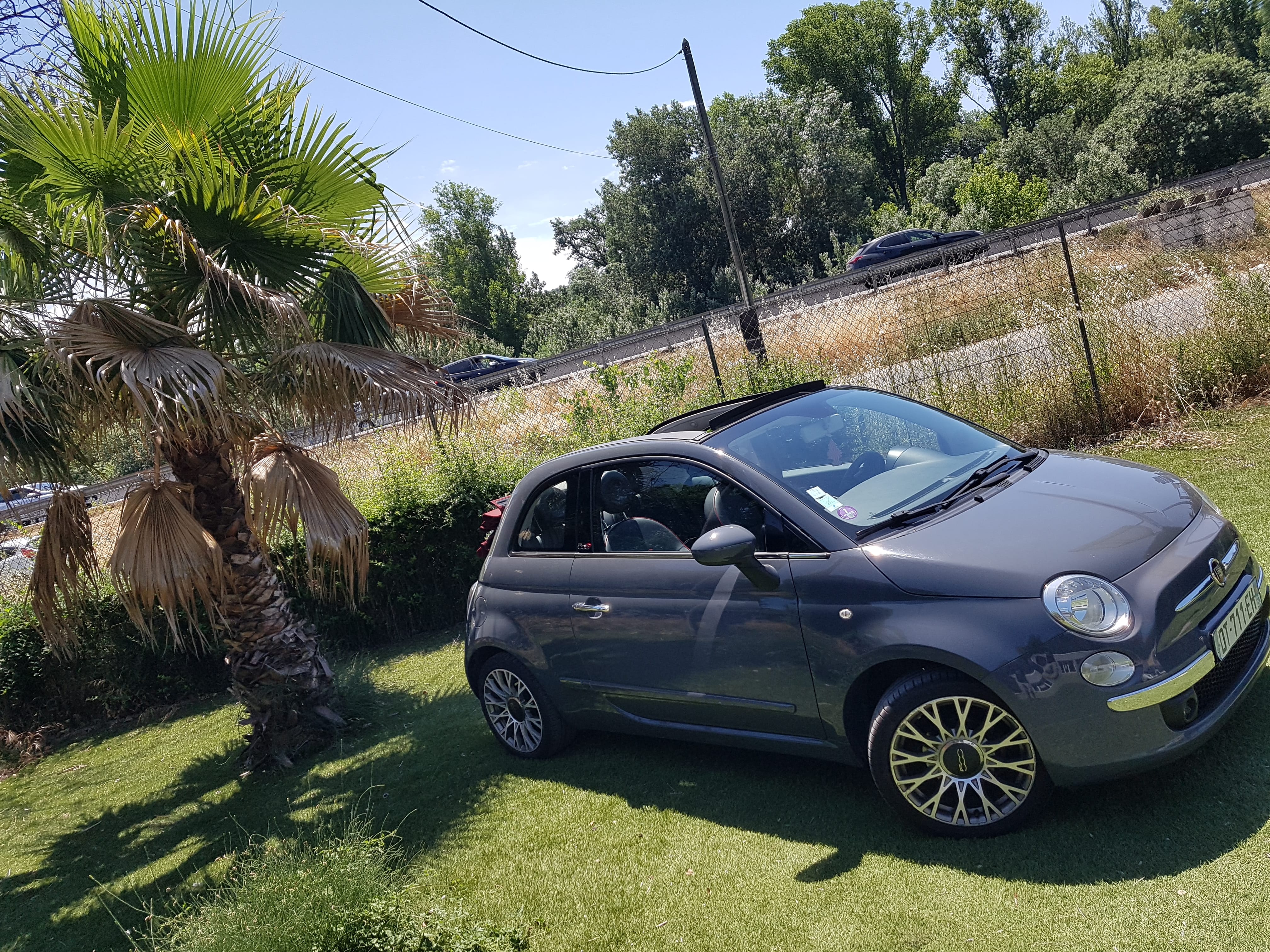 Fiat 500 C avec Siège bébé