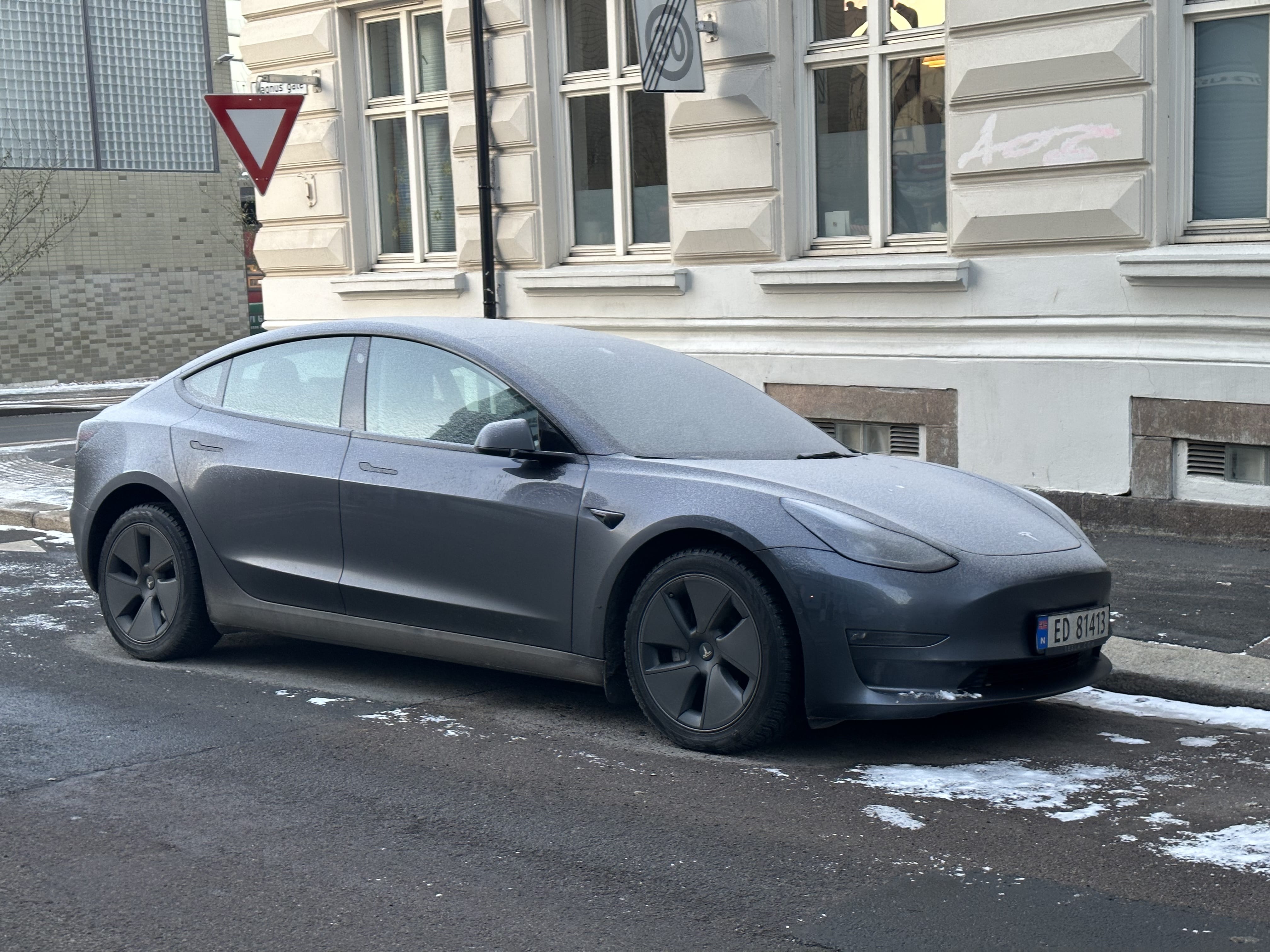 Tesla Model 3 Long Range with Snow tires