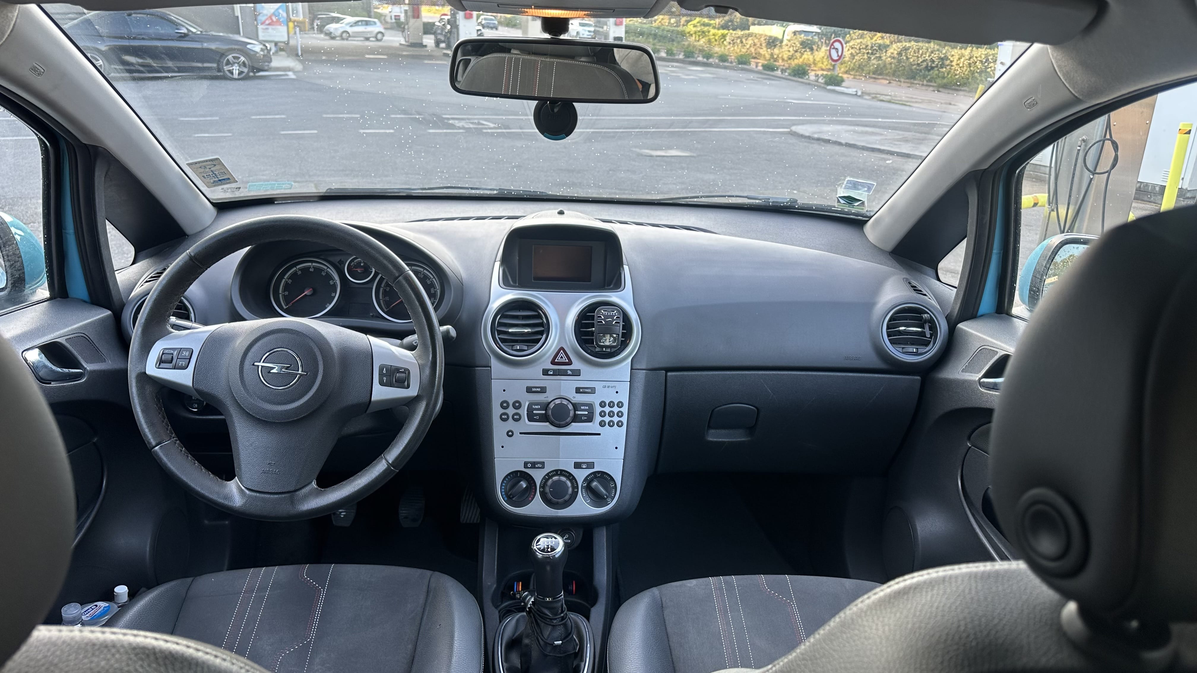 Opel Corsa with Baby seat