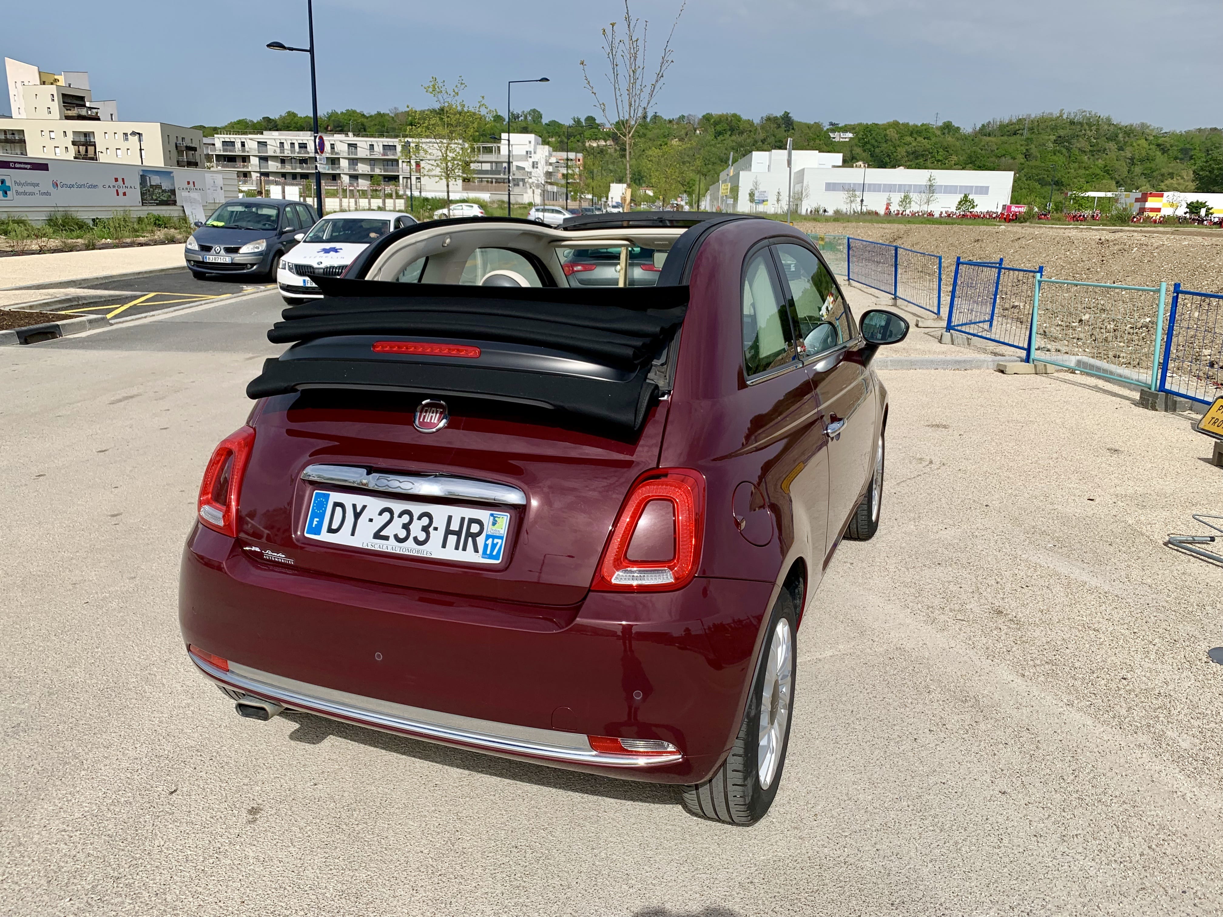 Fiat 500 C  Partez à l’aventure avec notre Fiat 500 Cab – Style, Confort et Liberté à Bordeaux