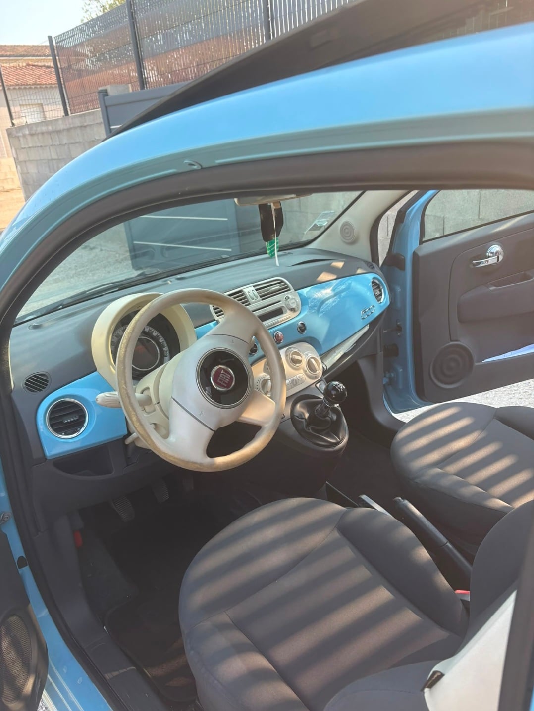 Fiat 500 avec Siège bébé