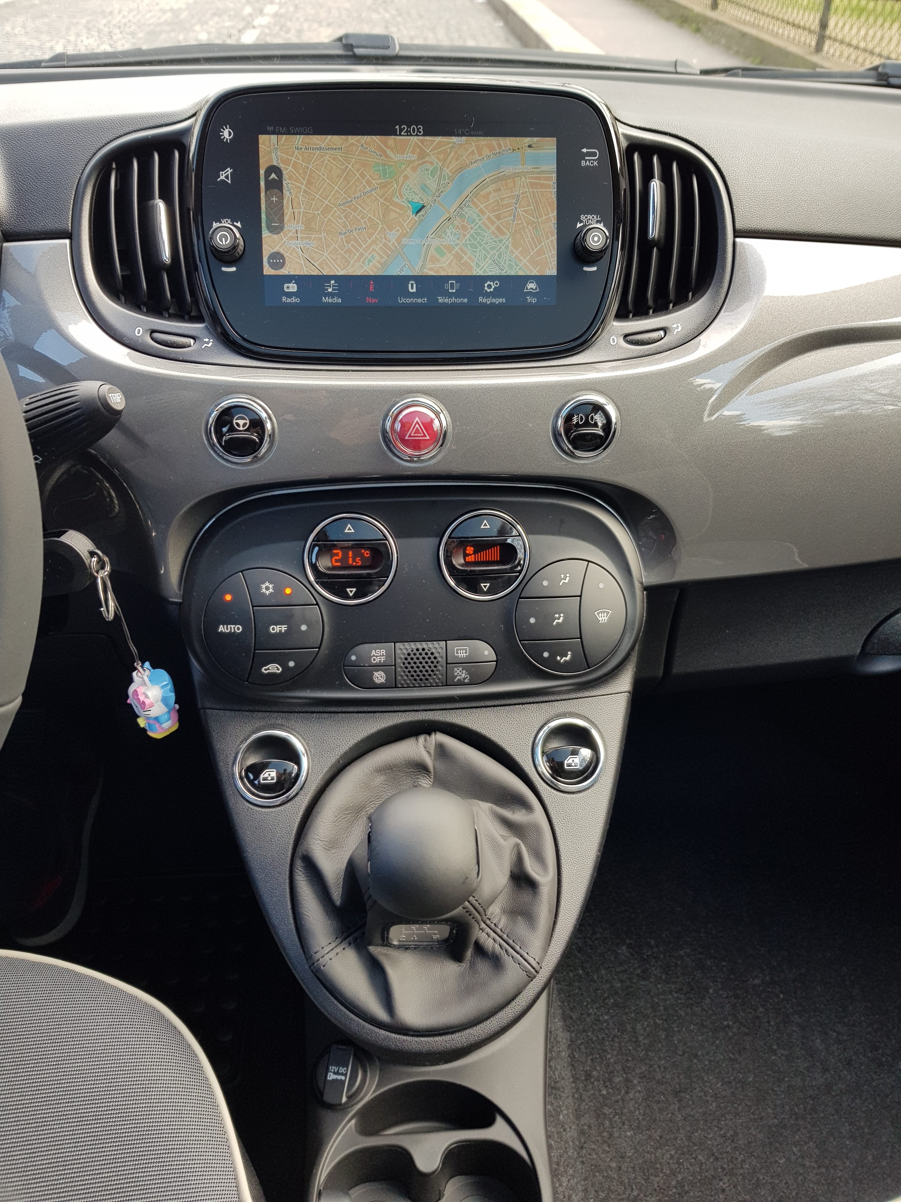 Fiat 500 Anthracite Chrome avec Régulateur de vitesse