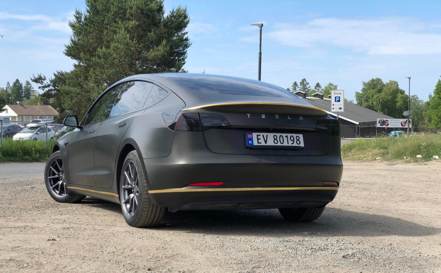 Tesla Model 3 Long Range med Ryggekamera