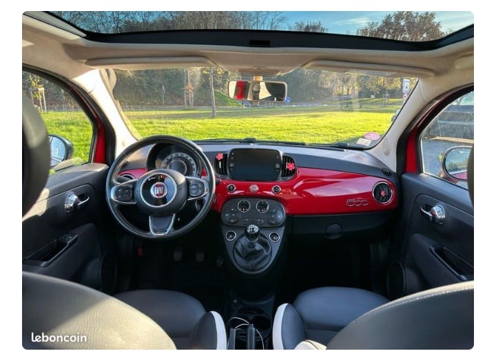 Fiat 500 1.2 69cv avec GPS