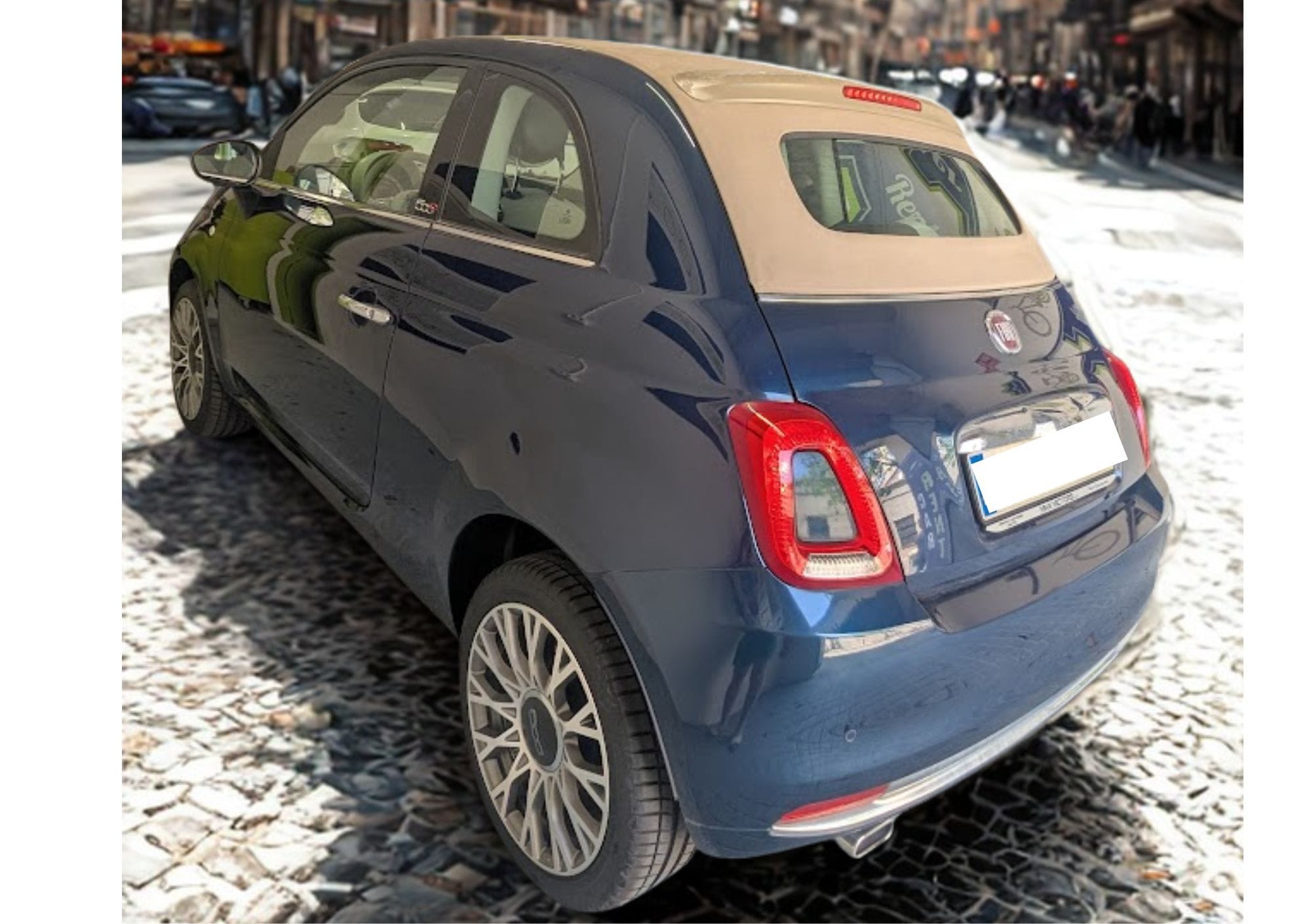 Fiat 500 Cabriolet - Azul con Aire acondicionado