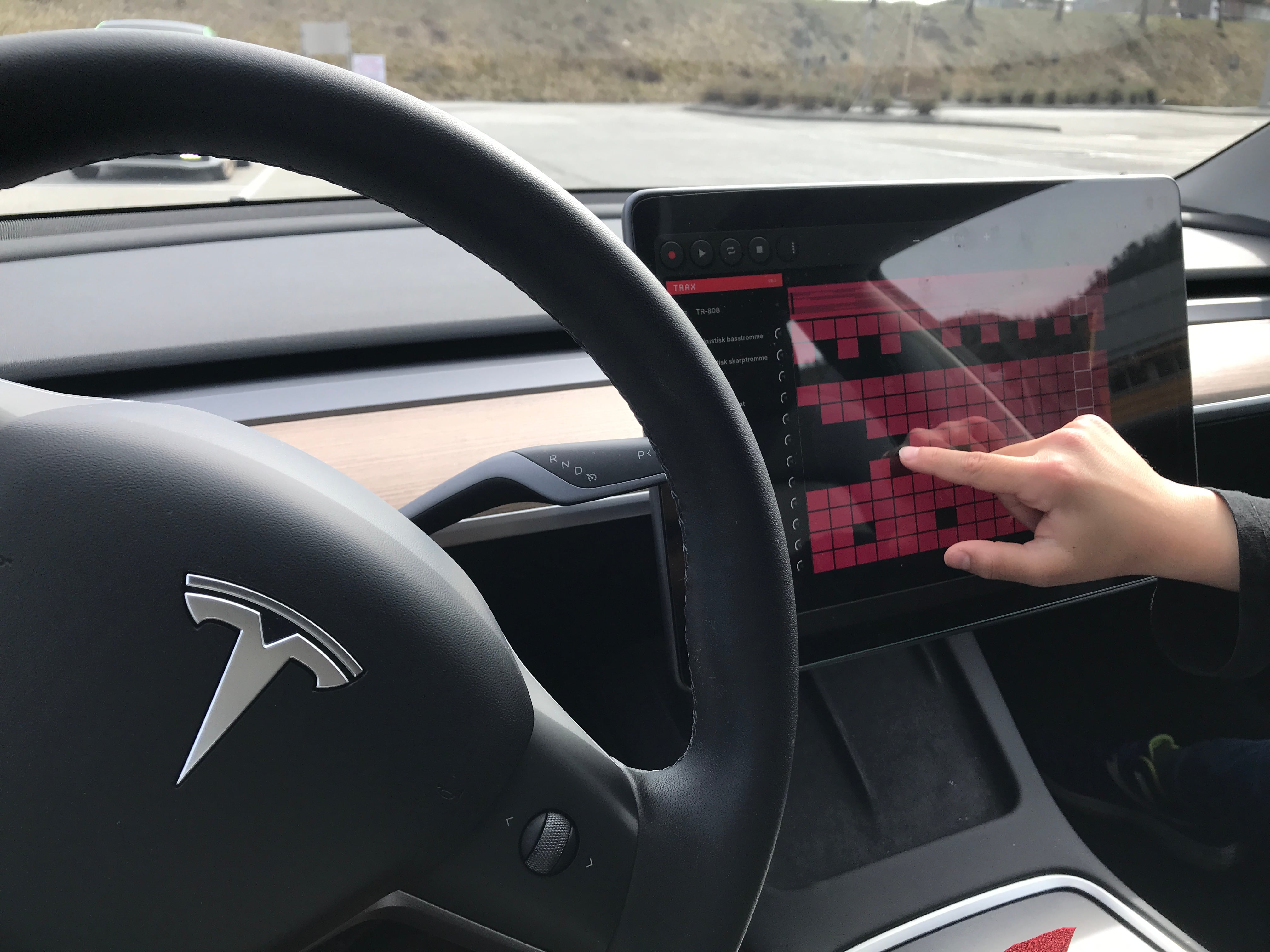 Tesla Model 3 med Cruisekontroll