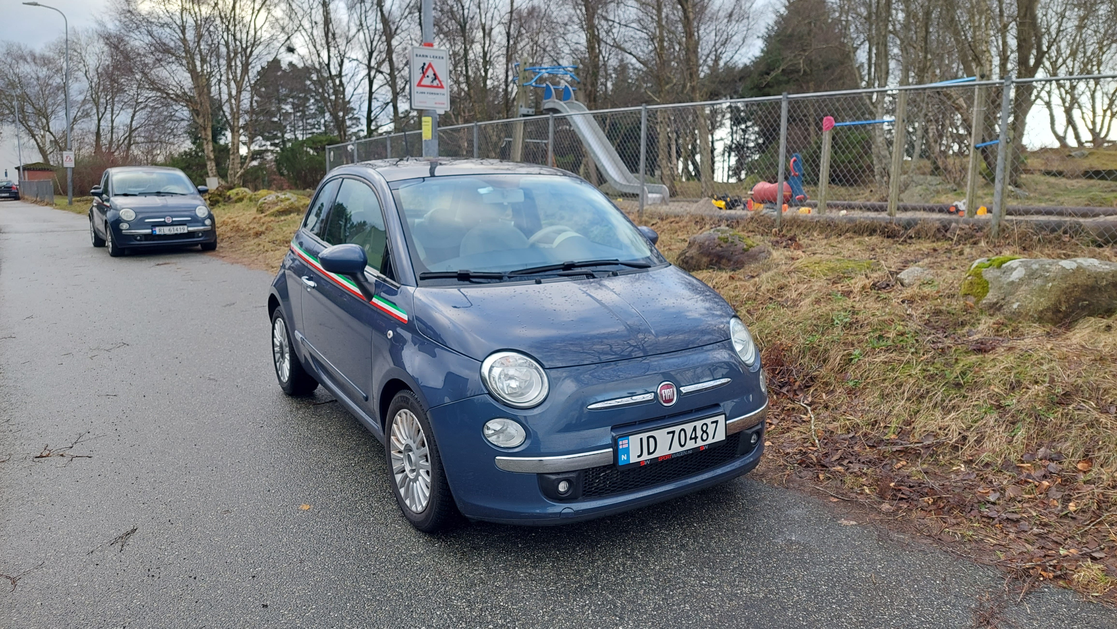 Fiat 500 with Snow tires