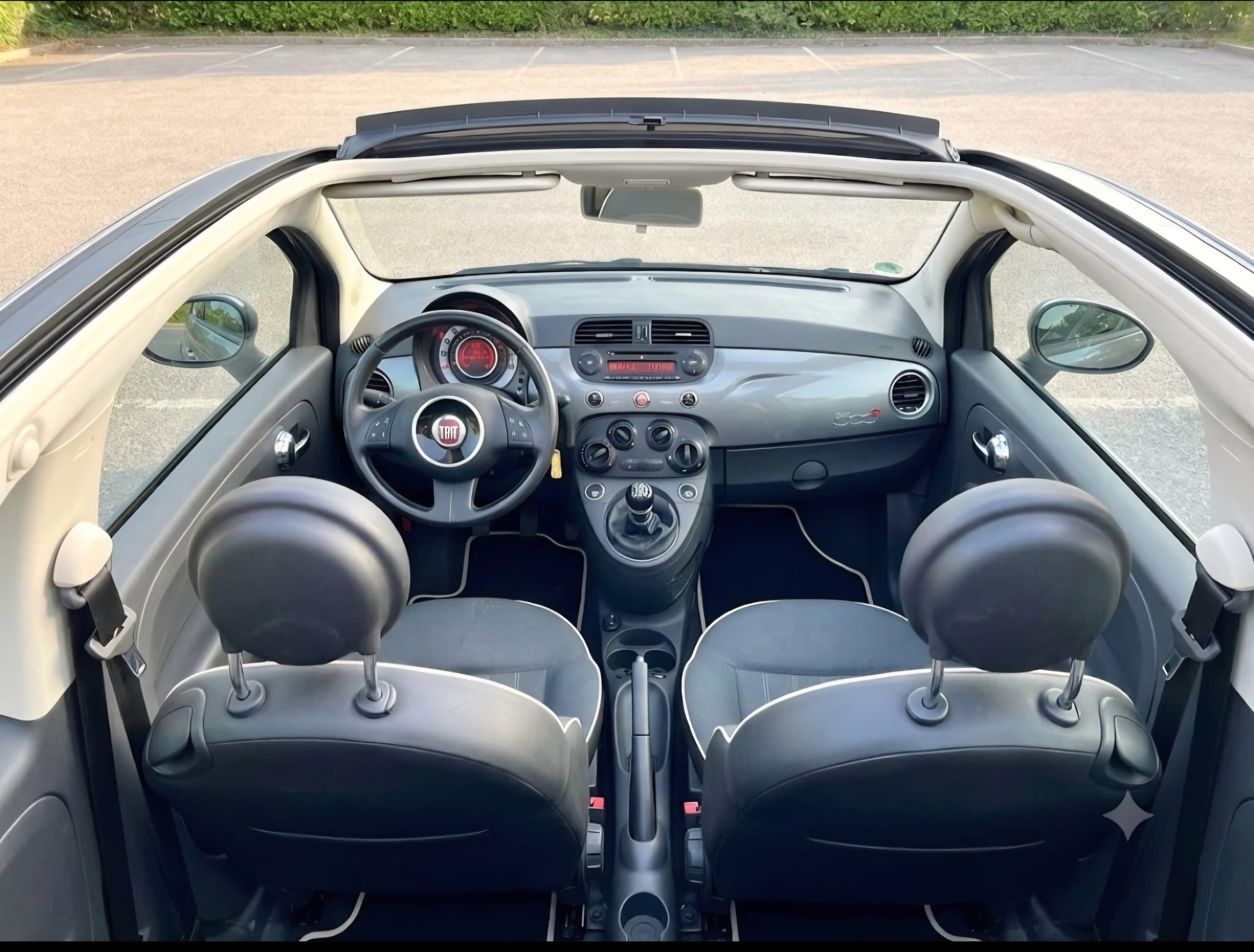 Fiat 500 C avec Autoradio