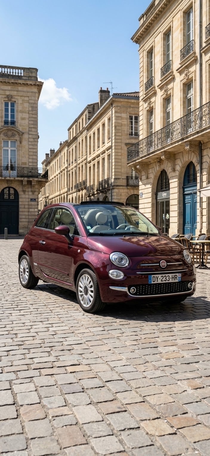 Fiat 500 C  Partez à l’aventure avec notre Fiat 500 Cab – Style, Confort et Liberté à Bordeaux, 2015, Essence 95