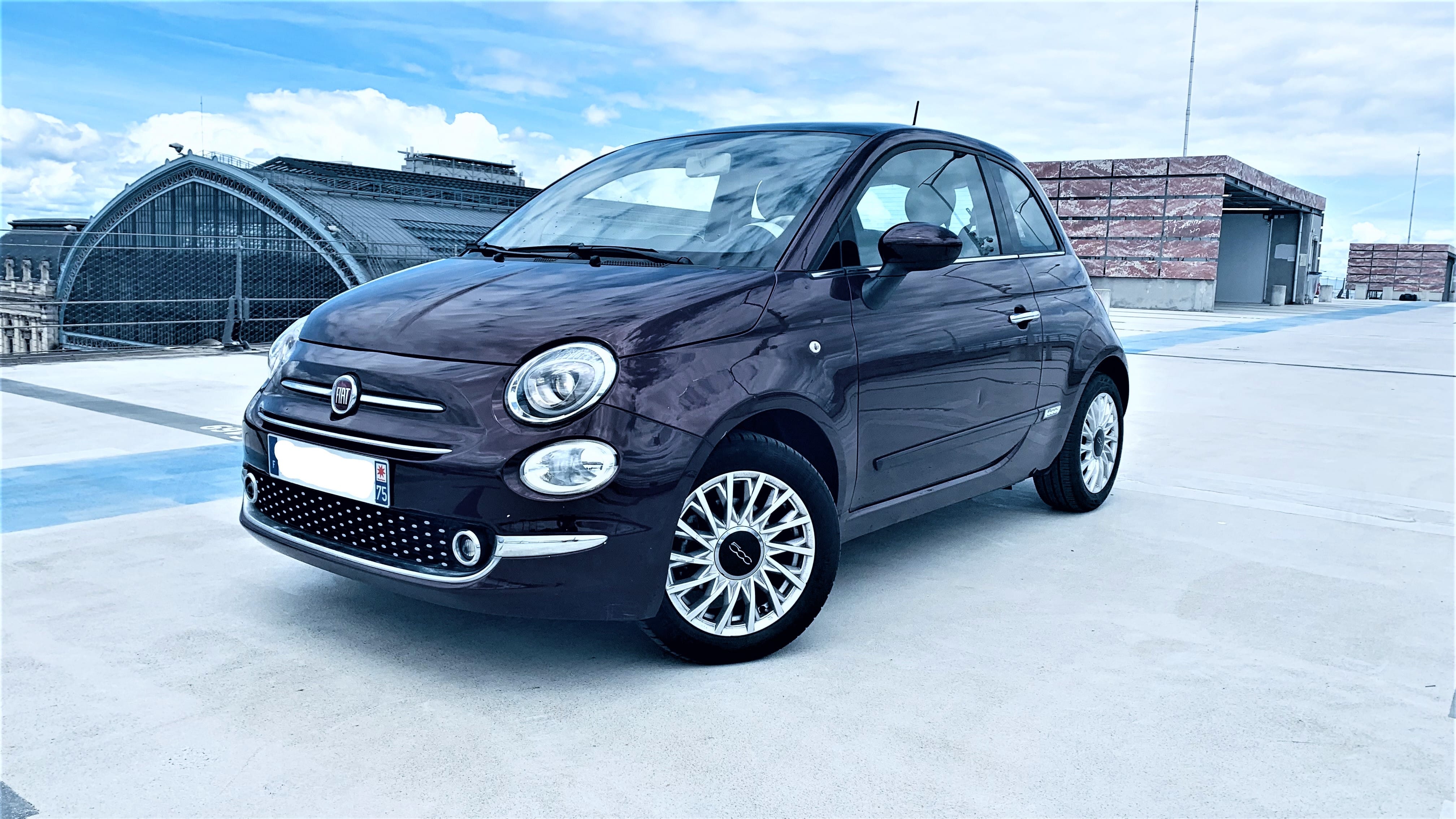 Fiat 500 Lounge 387 (Gare de Bordeaux), 2016, Essence 95