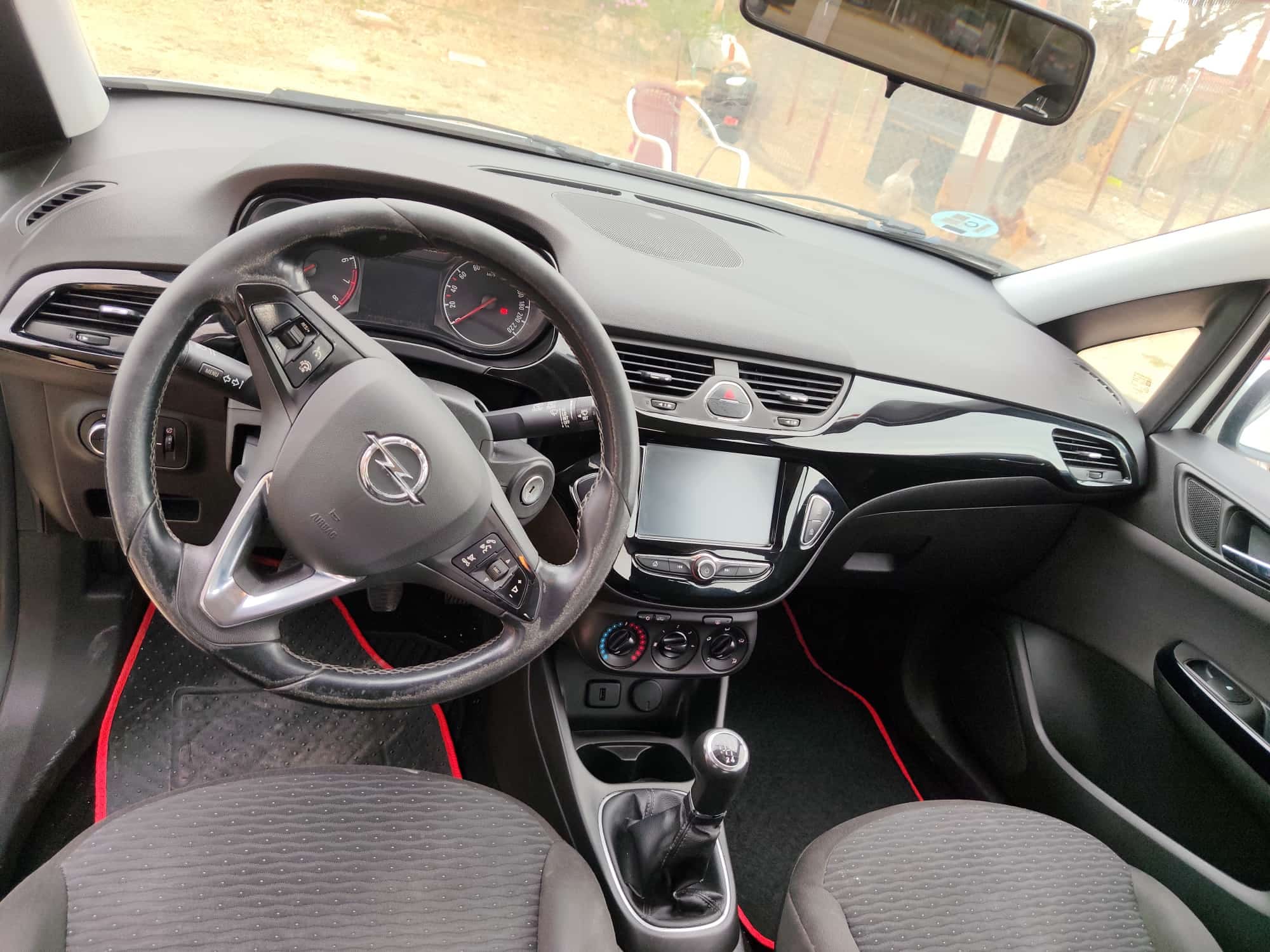 Opel Corsa with Baby seat