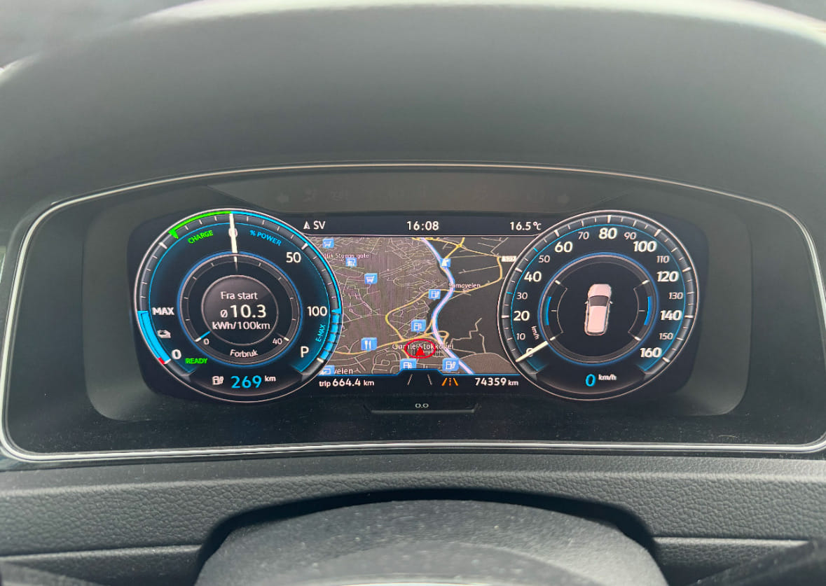Volkswagen e-Golf med Lydinngang