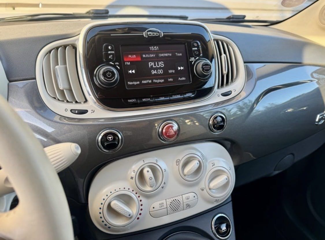 Fiat 500 C avec Chaines