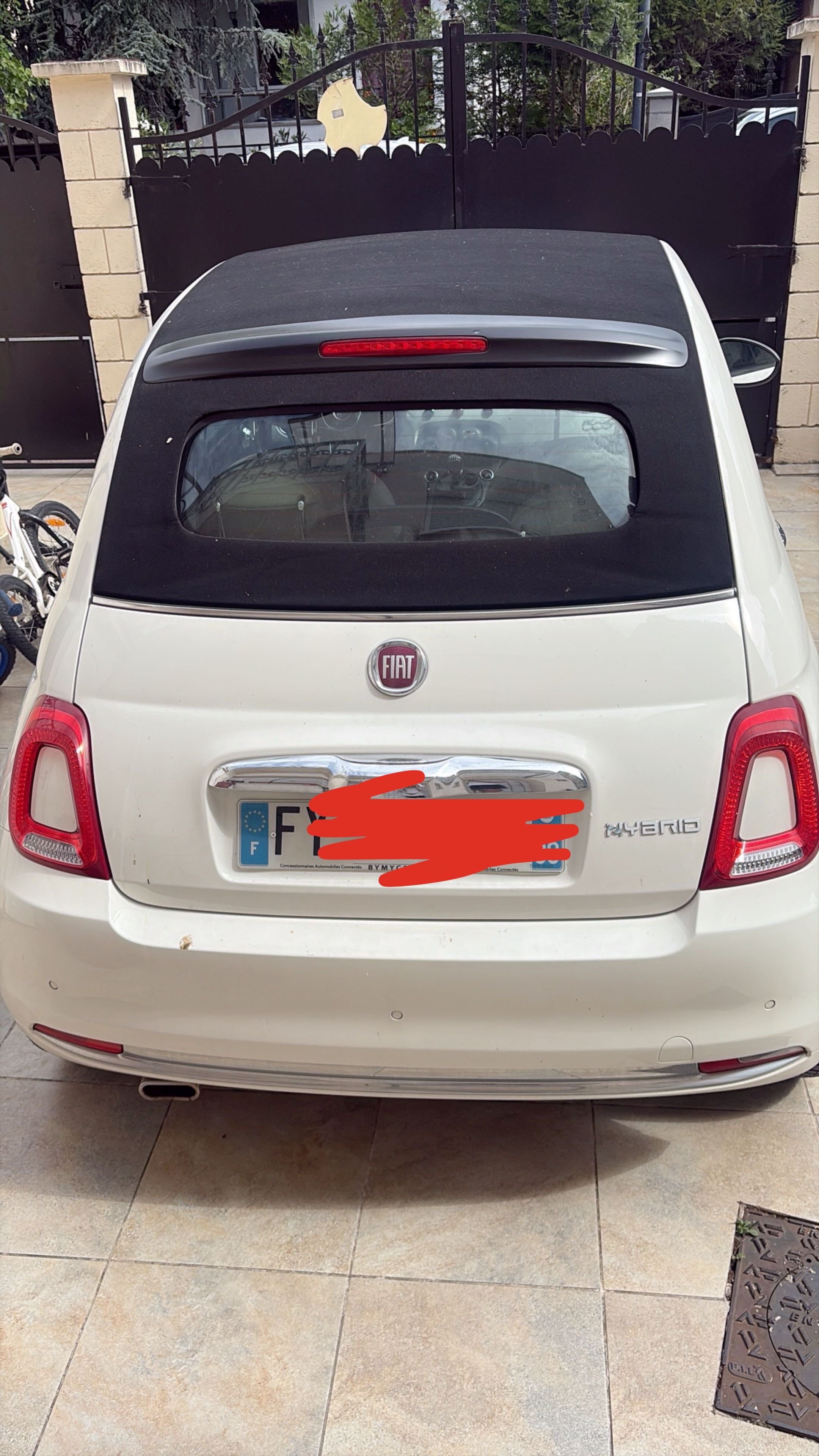 Fiat 500 C Hybride Cabriolet avec Caméra de recul