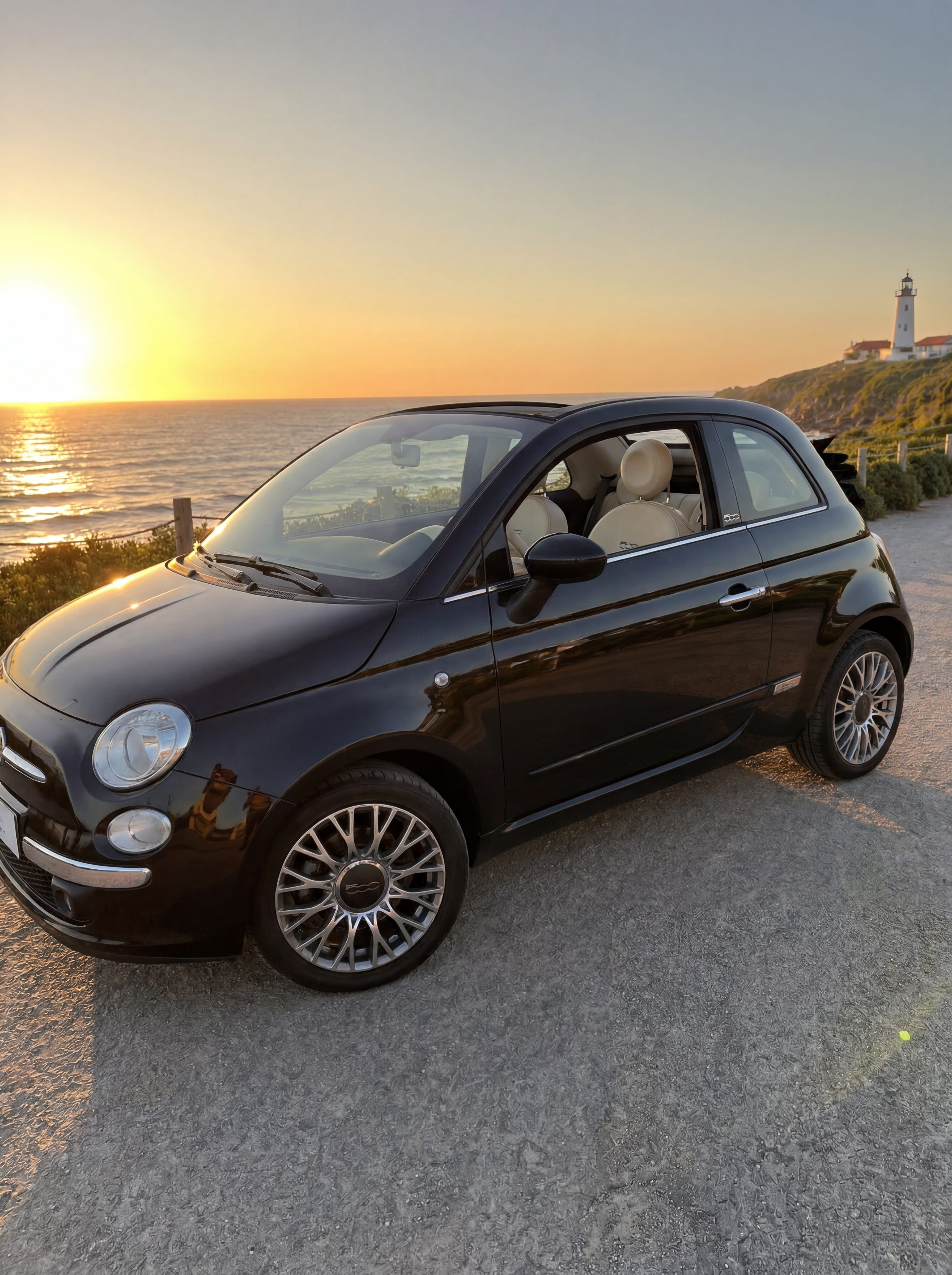 Fiat 500 C Cabriolet • Clim • Aéroport Biarritz, 2014, Essence 95