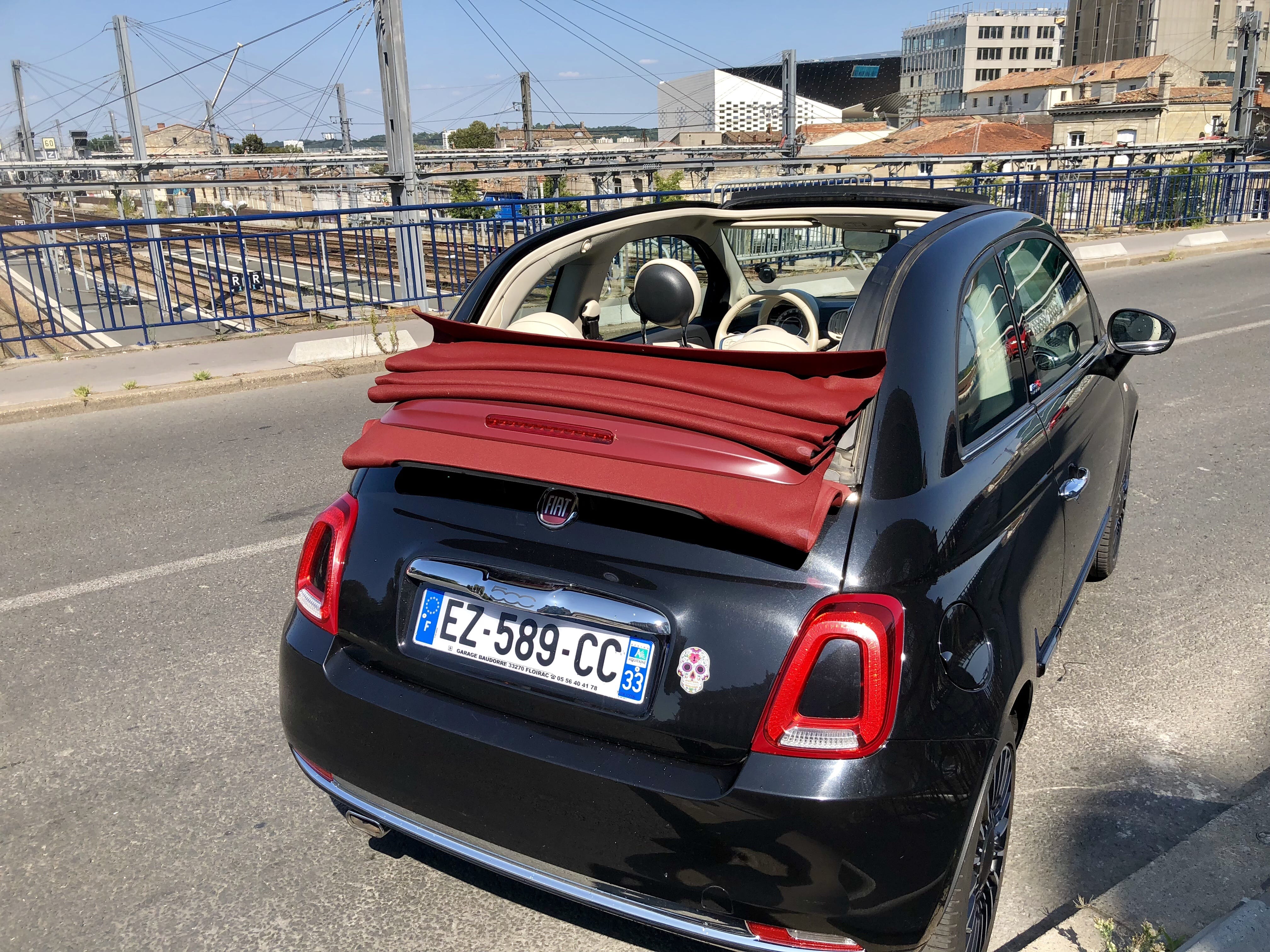 Fiat 500 C Gare ST-Jean  Louez Fiat 500 Cabriolet – Élégance, Maniabilité et Plaisir de Conduite !