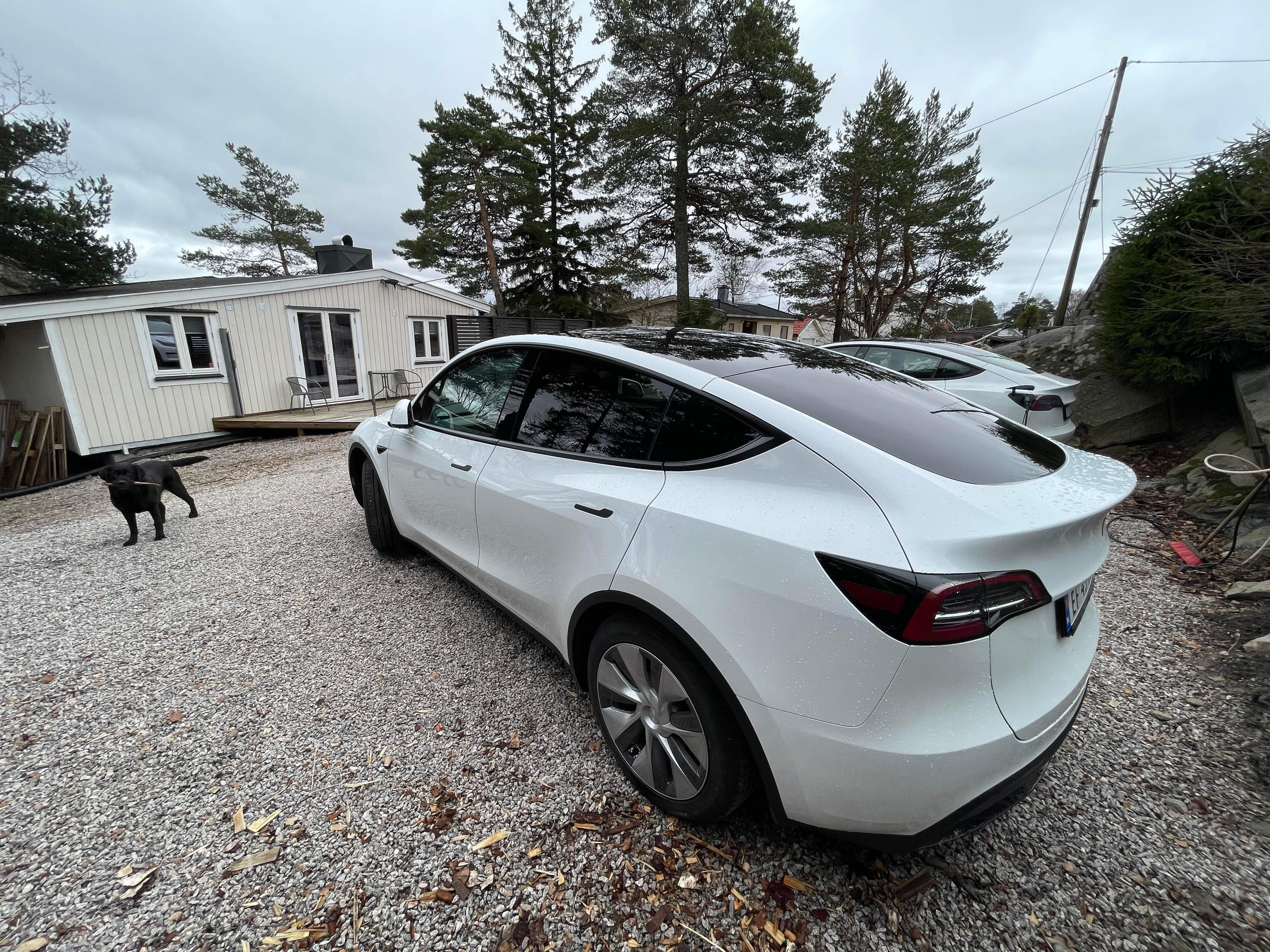 Tesla Model Y med Aircondition