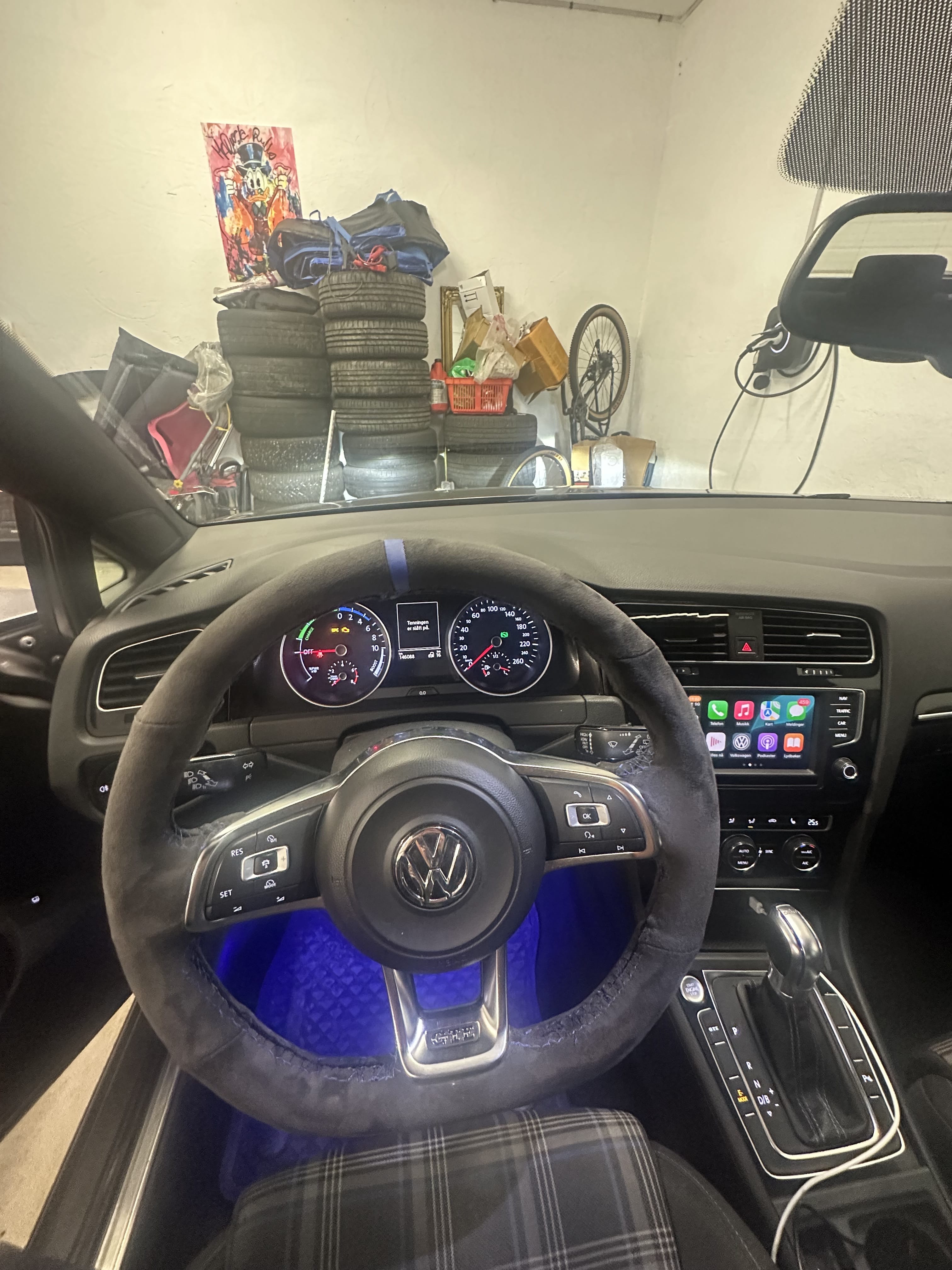 Volkswagen Golf with Snow tires