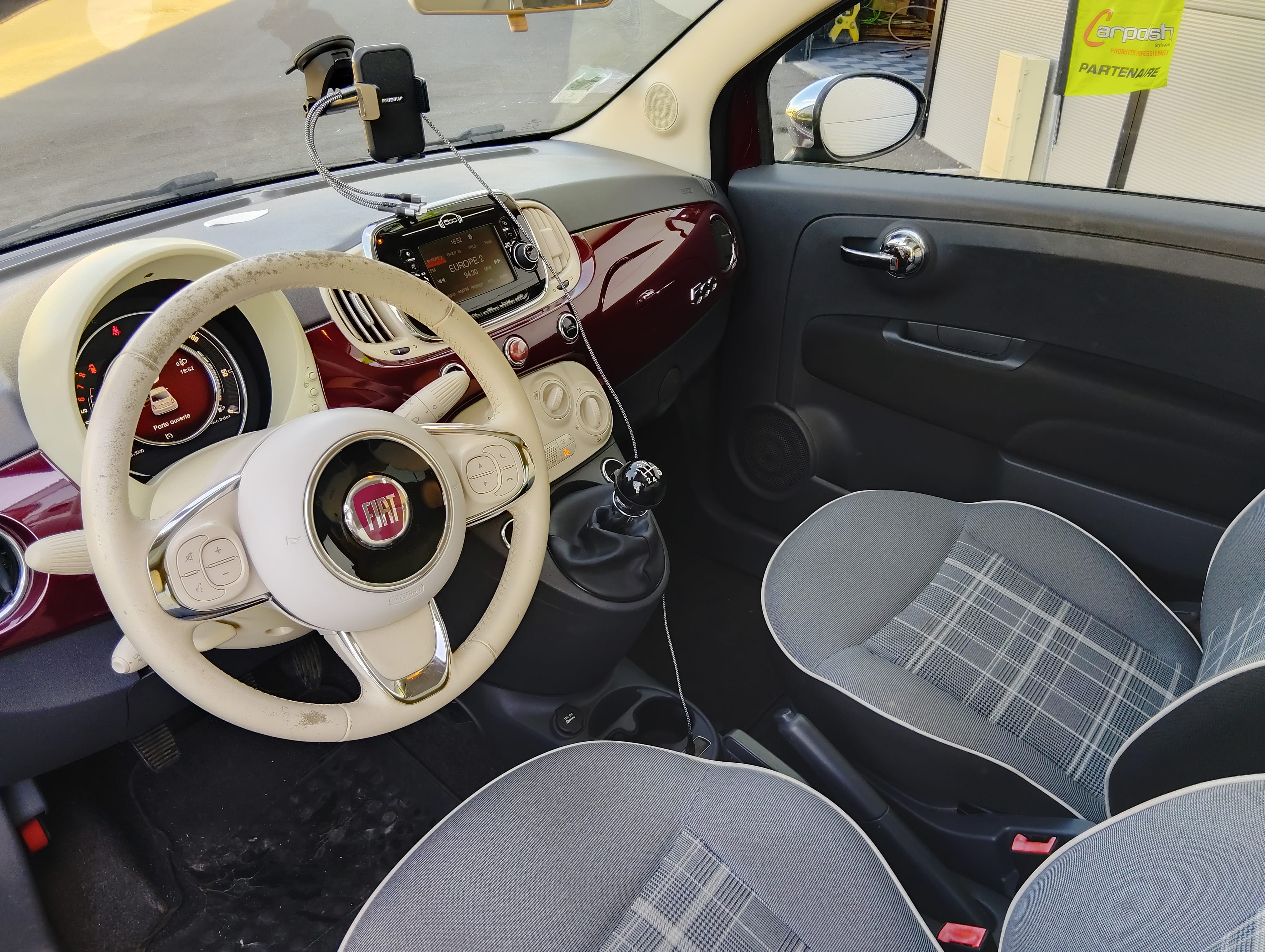Fiat 500 1,2L 68ch avec Régulateur de vitesse