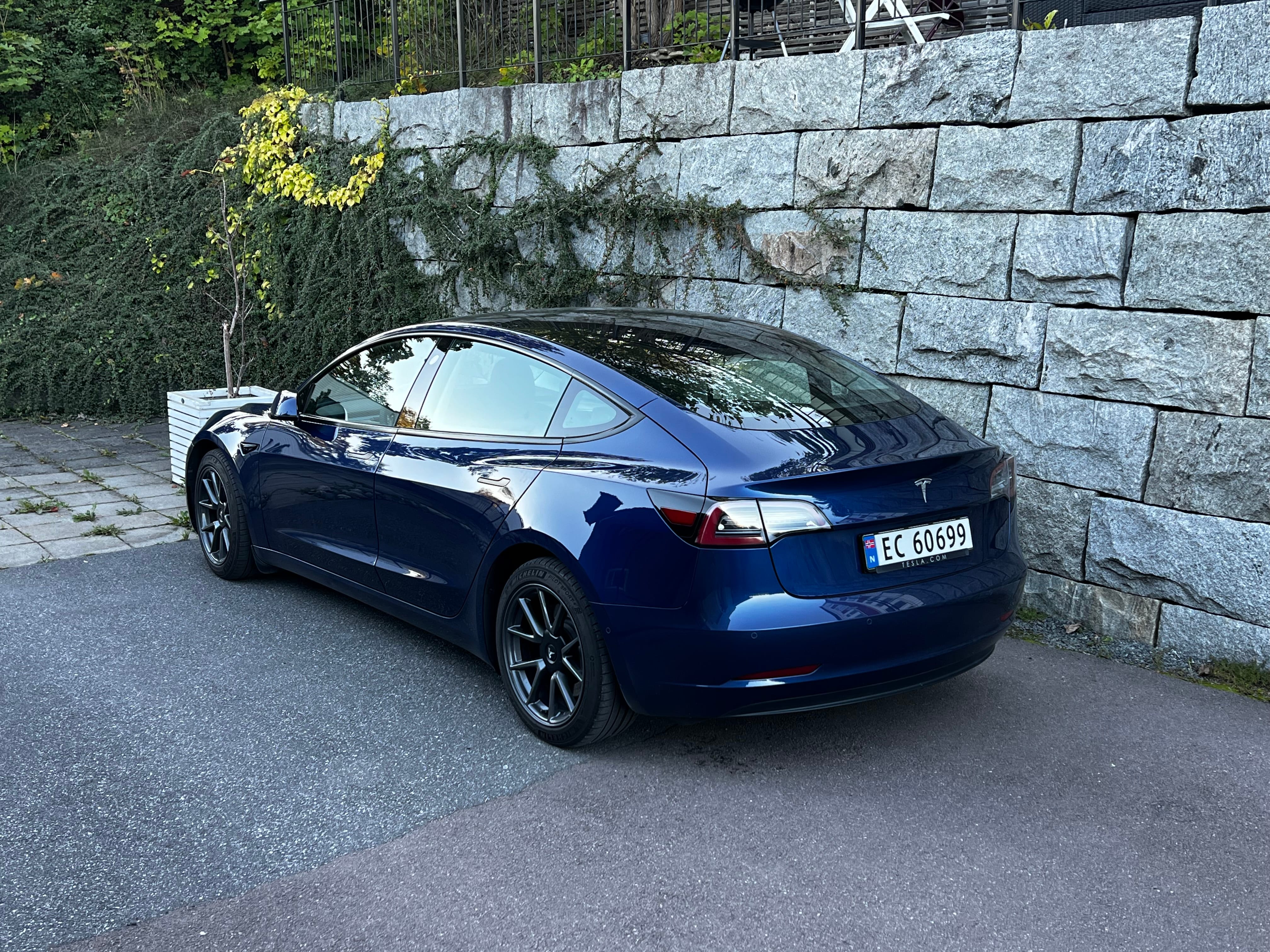 Tesla Model 3 mit Rückfahrkamera
