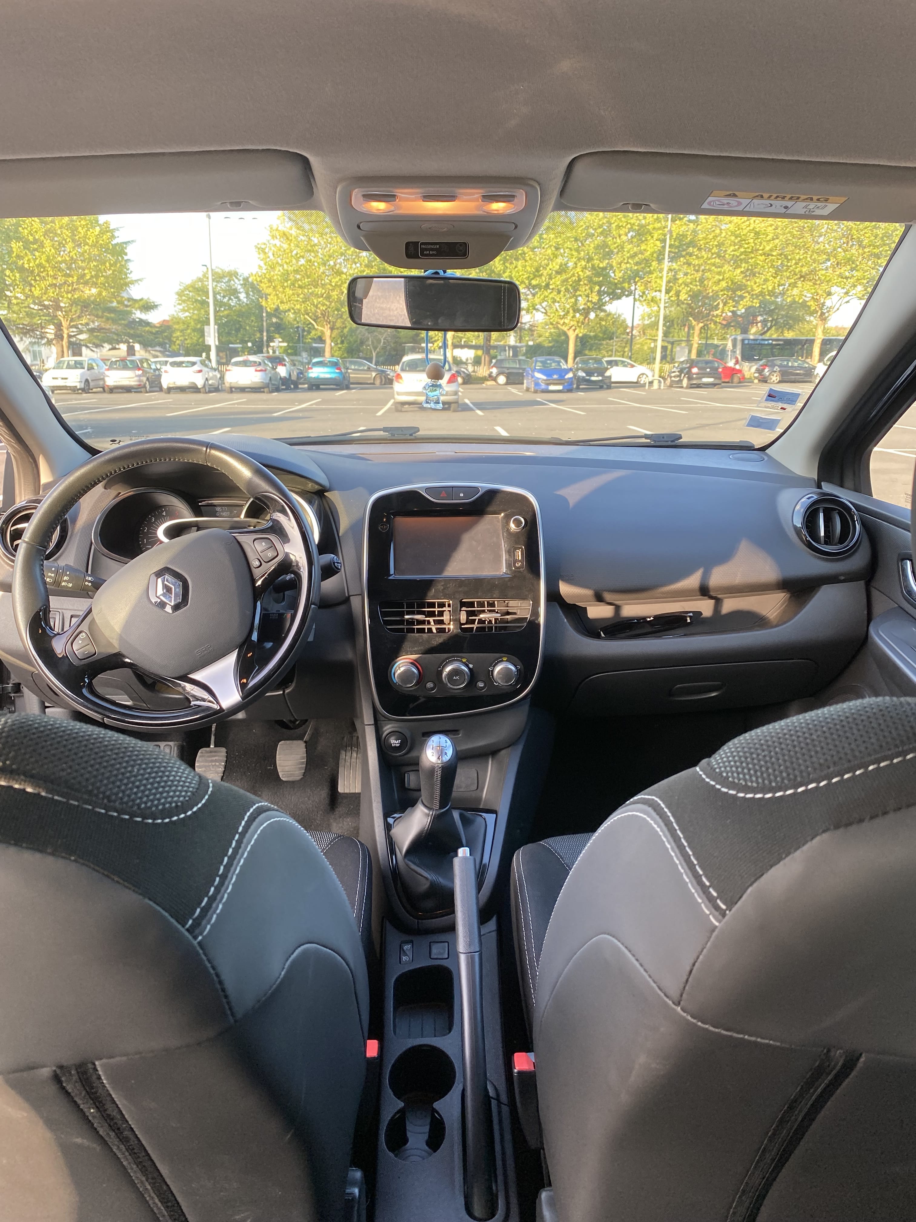 Renault Clio Business grise avec GPS