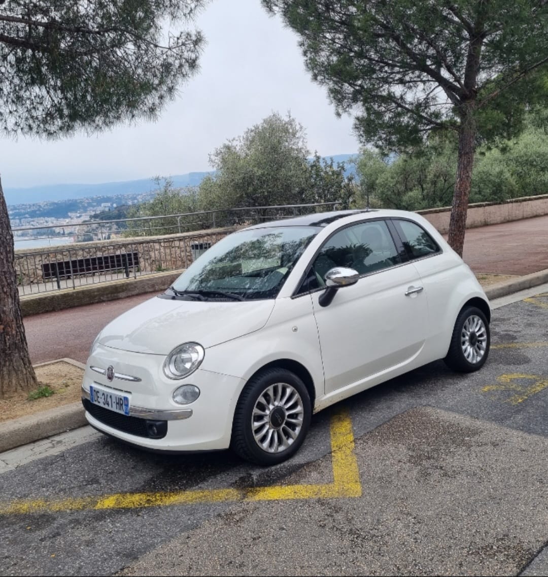 Fiat 500 Toit panoramique, Clim, Bluetooth, USB, super 95, 2014, Essence 95