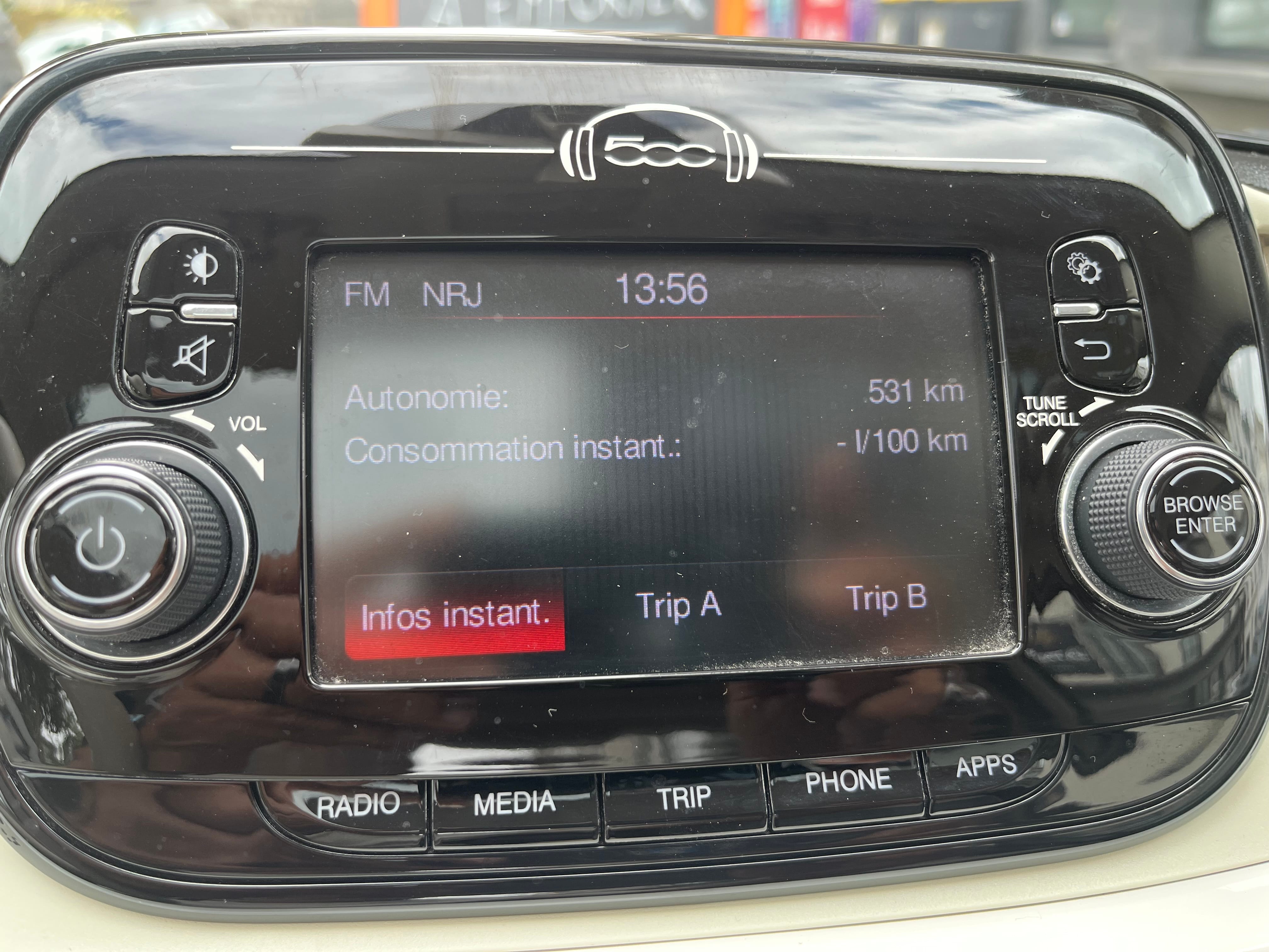 Fiat 500 avec Siège bébé