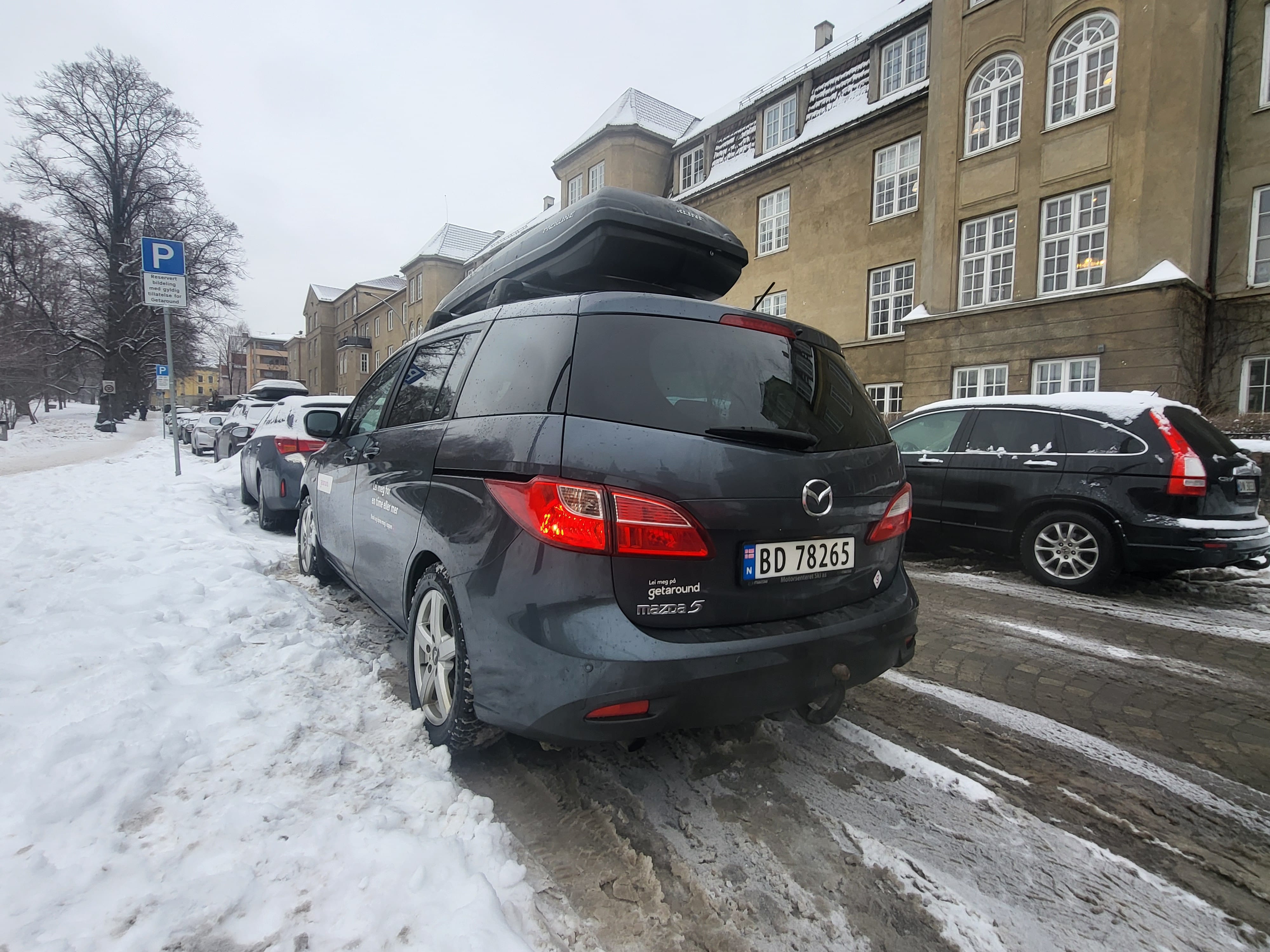 Mazda 5 med Skiboks