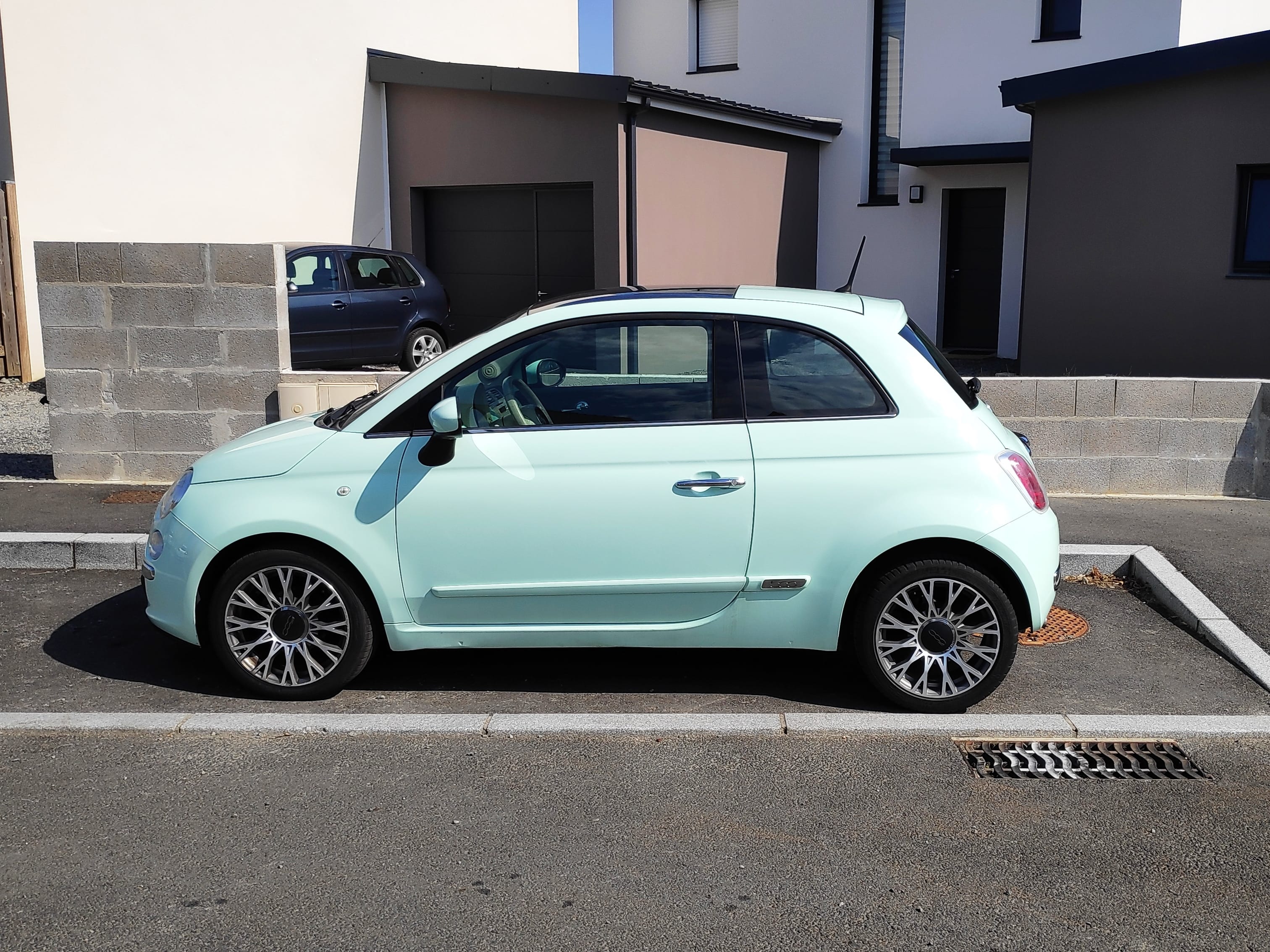 Fiat 500 vert menthe avec Climatisation